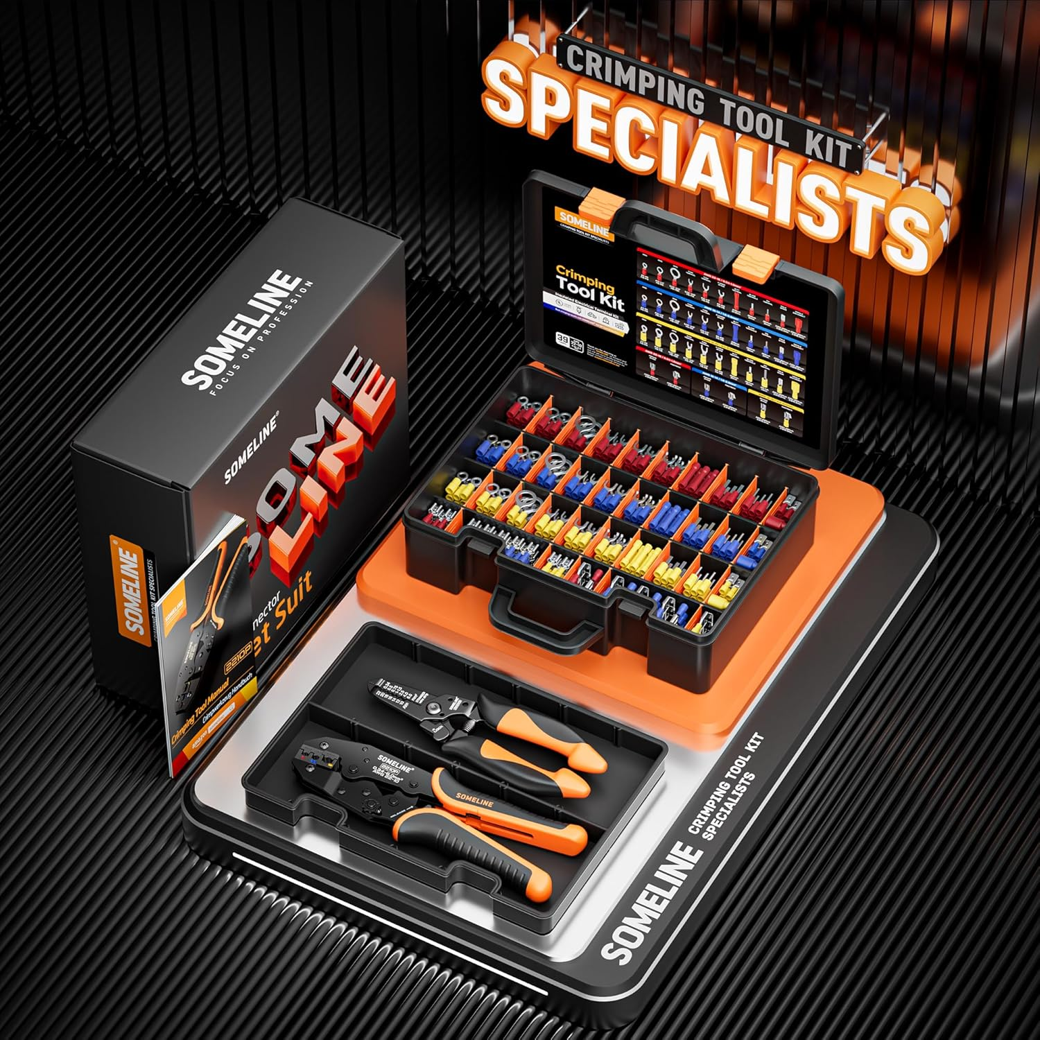 SOMELINE&reg; Electrical Connectors Crimping Tool Set, 39 Types, 22-10 AWG Crimping Pliers, Insulated Terminal Wire Connectors, Crimping Tools, Crimping Pliers, Crimpers image number 4