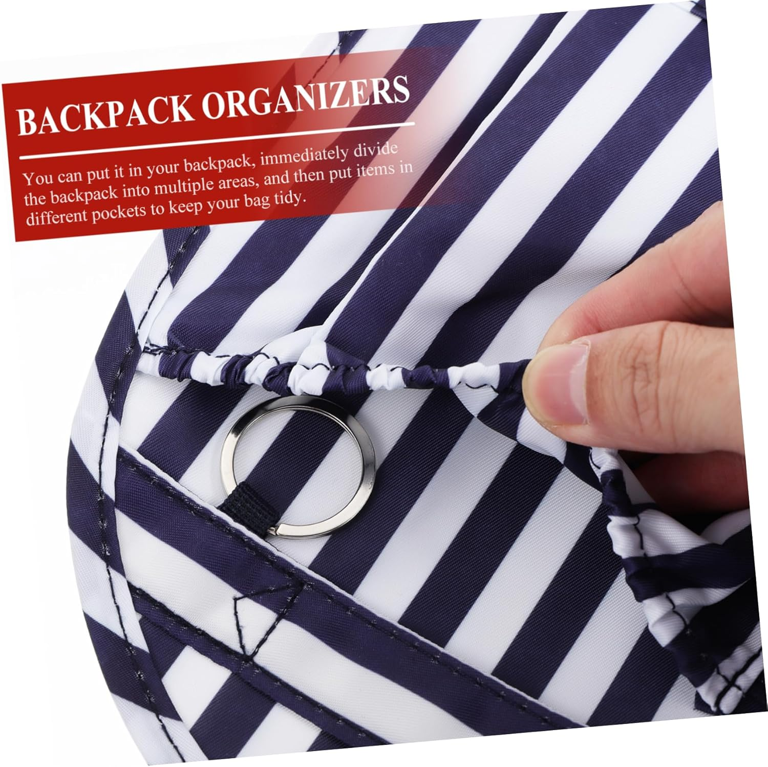 ROMISBABA Backpack Organizer Insert Multi-Pocket Wallet Holding Bag Tidy Travel Tote Bag Liner Thick Fabric image number 4