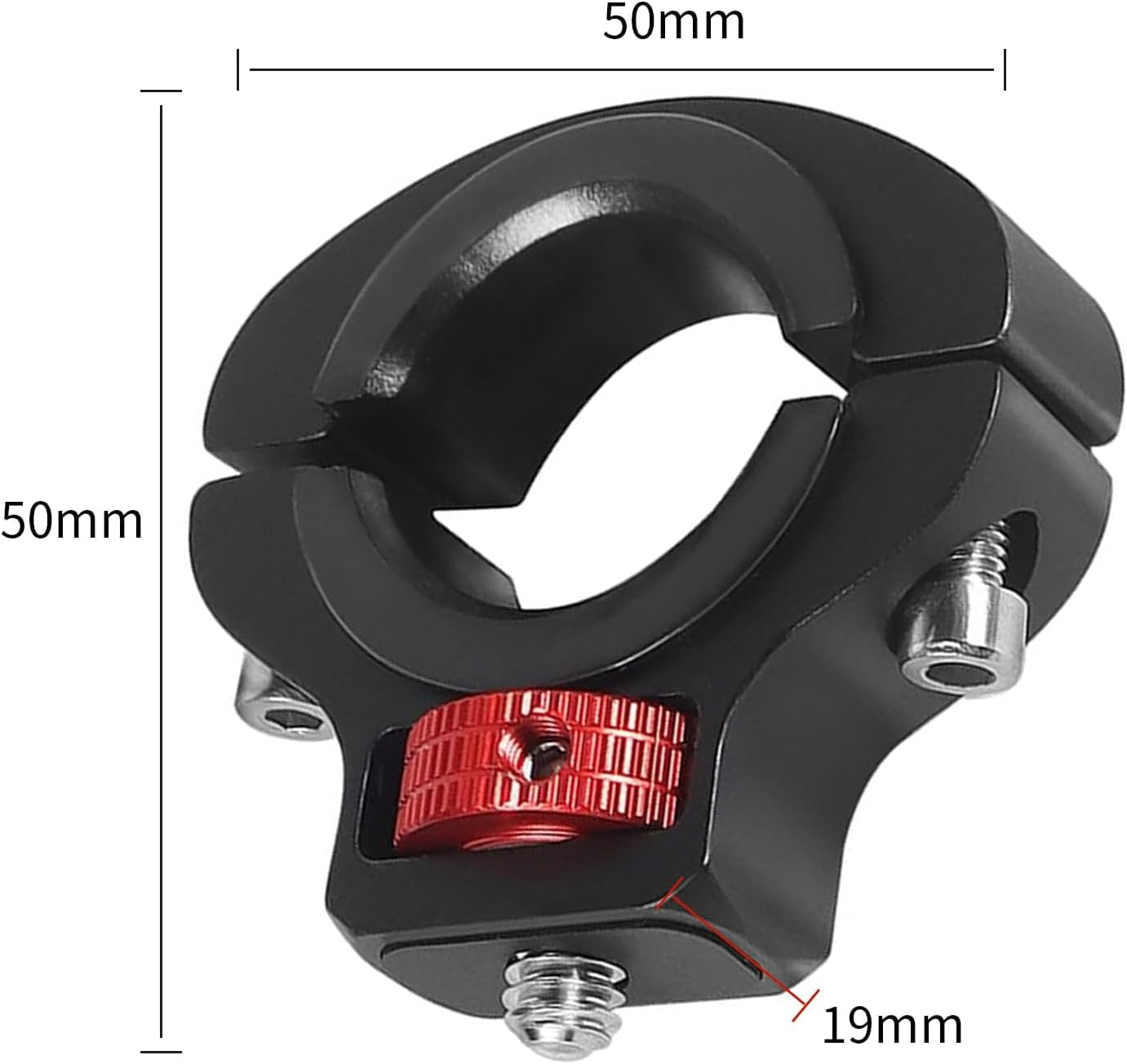 Alriedy Bike Mount for Gopro, 360&deg; Rotatable Handlebar Mount, 1/4 Mount, Action Cameras, Tube Diameter Range 22.5-32Mm, Aluminum Alloy for Bicycle & Motorcycle image number 6