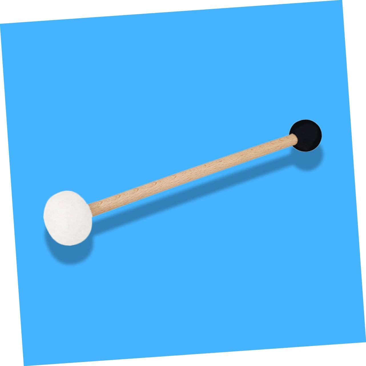 Kisangel 2Pcs Double Ended Rubber Felt Bass Drum Mallet with Handle Non Slip Comfortable Percussion Stick for Singing Bowls and Band Practice Suitable for Beginners to Advanced Drummers image number 4