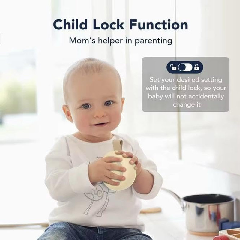 Tung Pyt Ltd Portable White Noise Machine, Taupe &ndash; 21 Soothing Sounds, Adjustable LED Light, USB Rechargeable, up to 48 Hours Battery Life &ndash; Promotes Deep, Restorative Sleep for Babies and Adults. image number 2