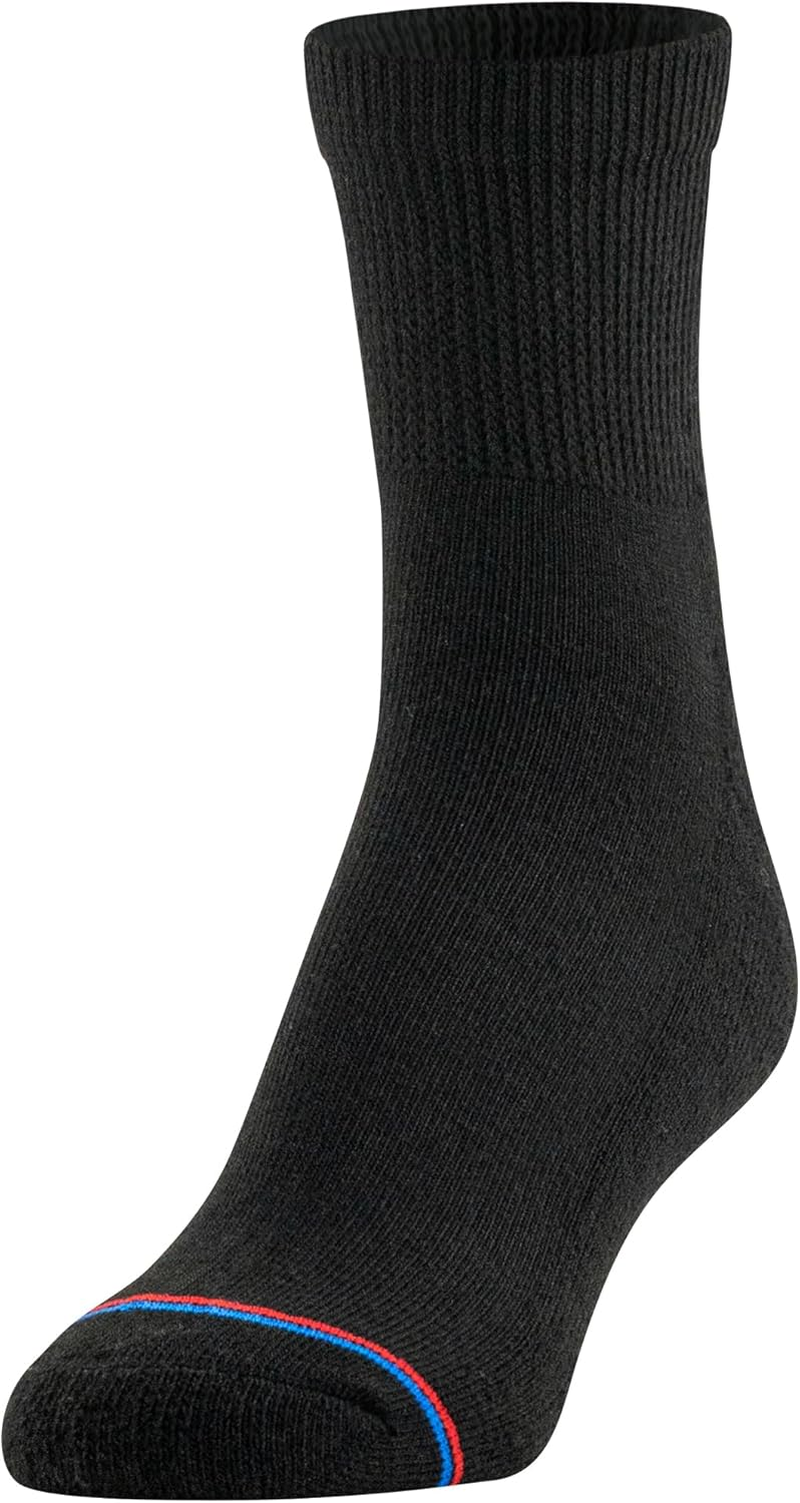 Medipeds Mens 8577 8 Pack Diabetic Quarter Socks with Non-Binding Top Socks