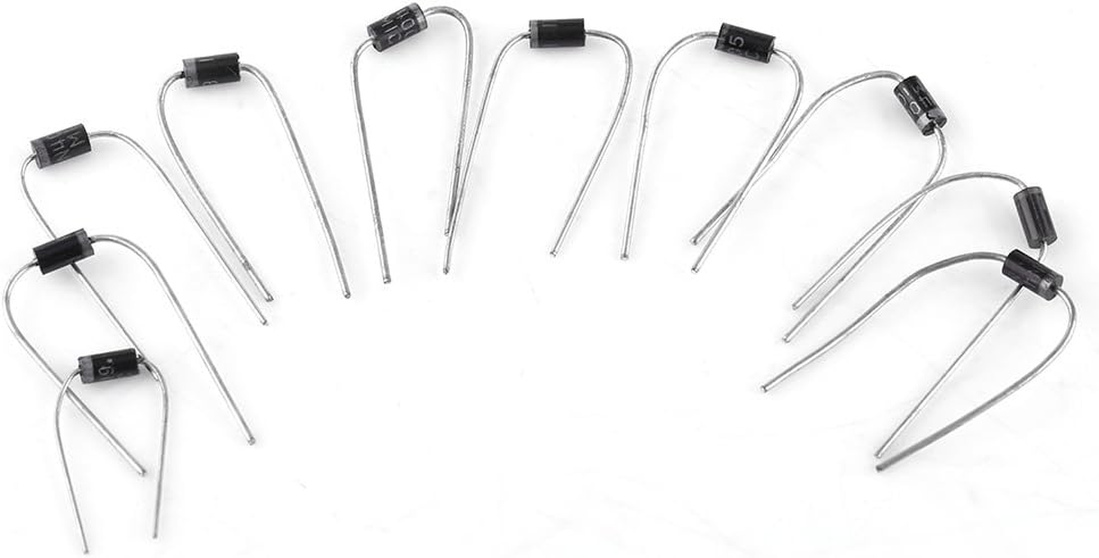100Pcs Germanium Diode Assortment Kit, 10 Types Including 1N4001-1N4007 & 1N5817-1N5819 | Low Leakage, High Efficiency for Electronics Projects image number 1
