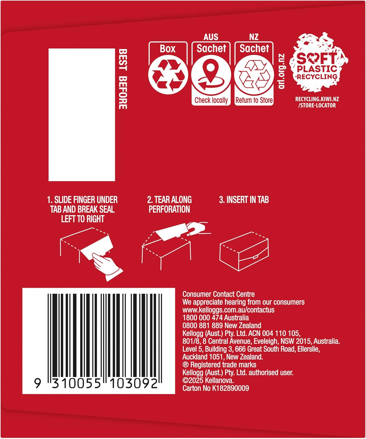 Kellogg'S Variety Pack Assorted Breakfast Cereals 8 Pack image number 3