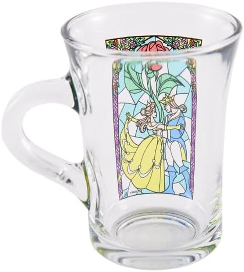 Yaxell Disney Mug Beauty and the Beast Stained Glass Style Dishwasher Safe Cup Glass 230Ml Made in France image number 5
