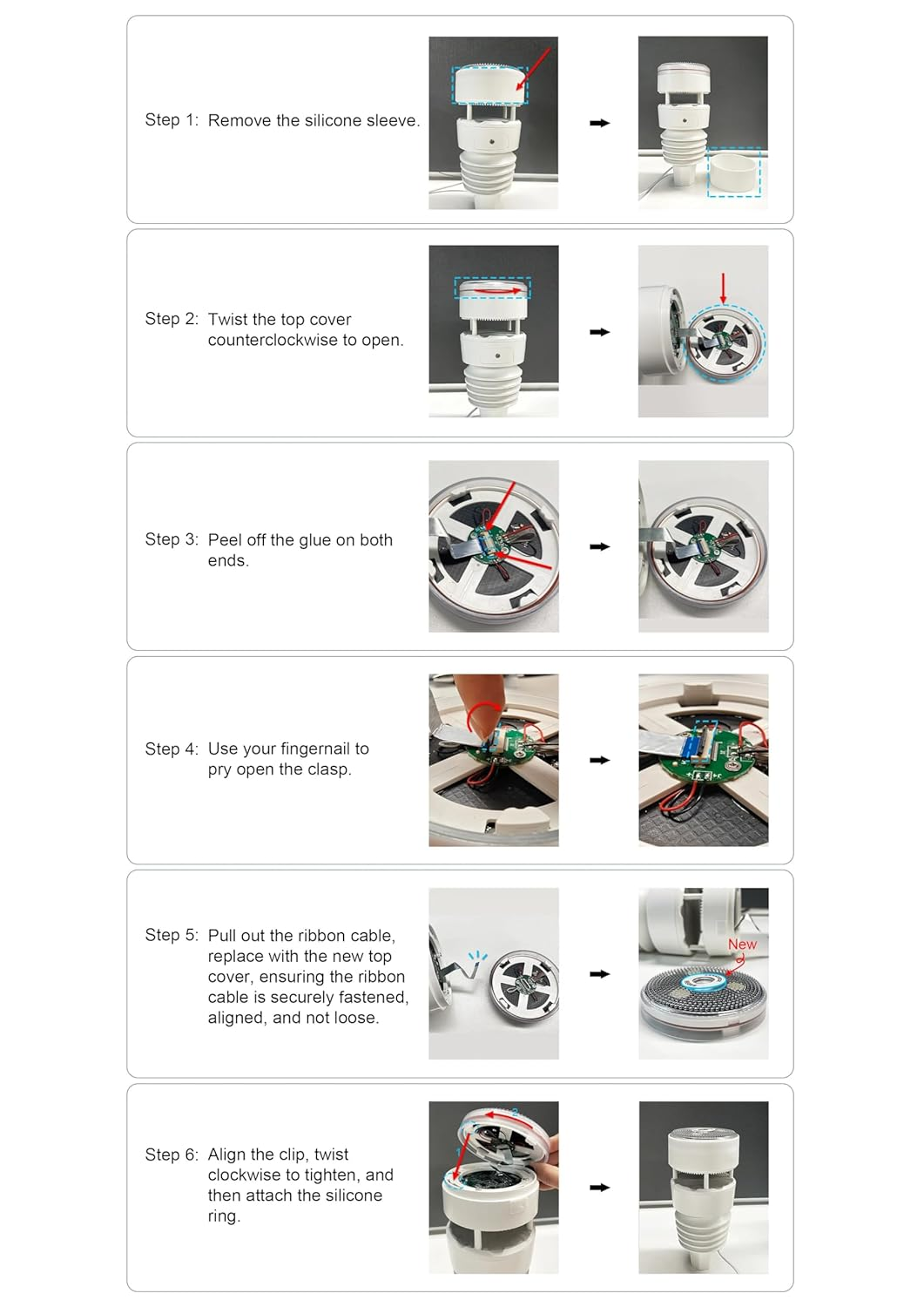 ECOWITT Piezo Rain Gauge Top Cover for WS90 / WS85