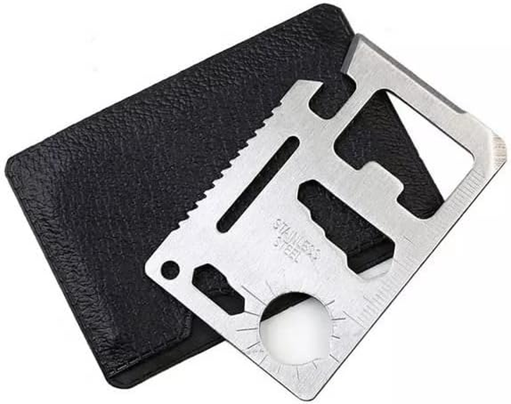 LORJE 11 in 1 Pocket Survival Credit Card Multi-Tool (1 Pack) image number 1