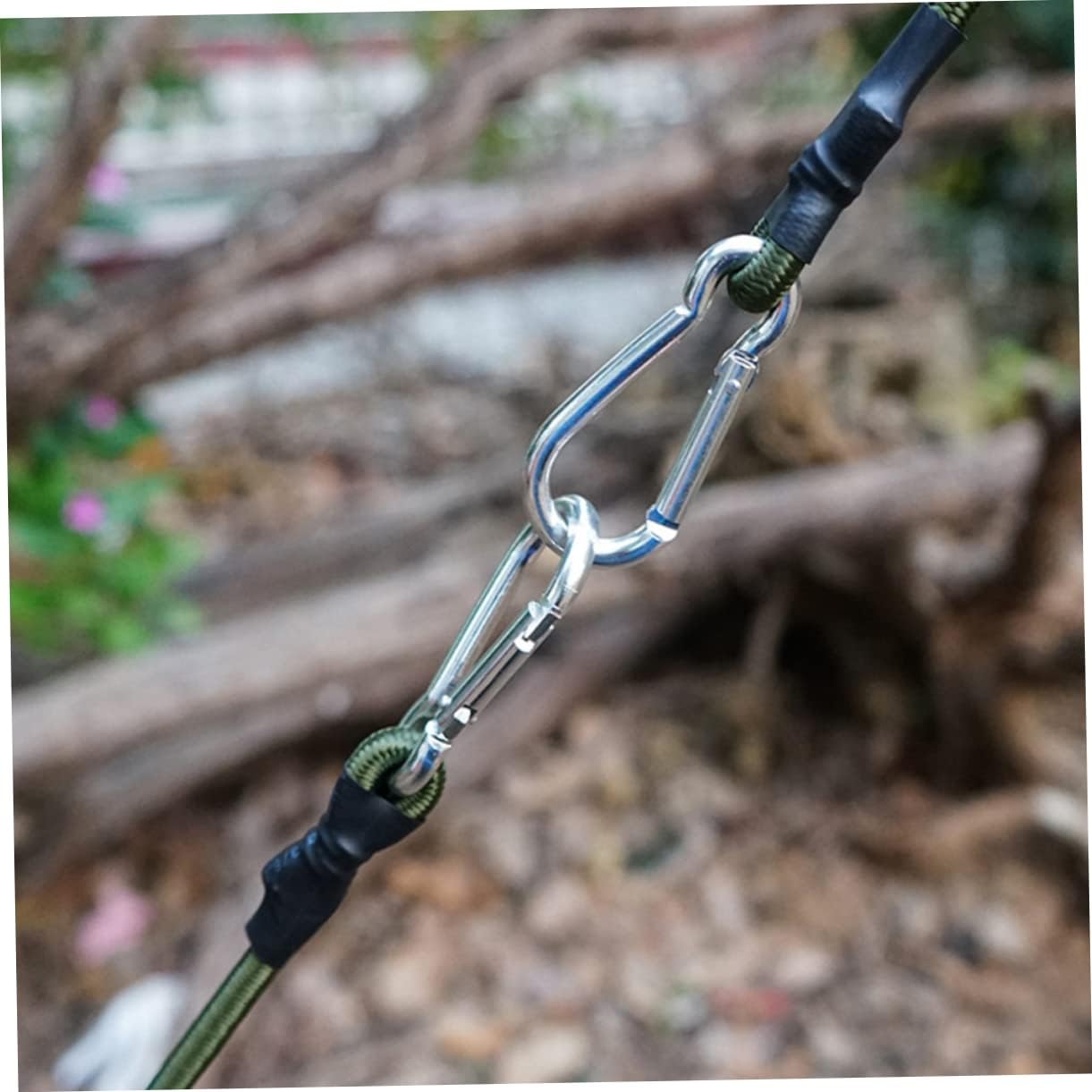 BELLIFFY 4Pcs 8Mm Elastic Bungee Cords with Mountaineering Hooks, Outdoor Tent Fixing Belts, Multi-Functional Luggage Straps for Camping and Travel image number 6