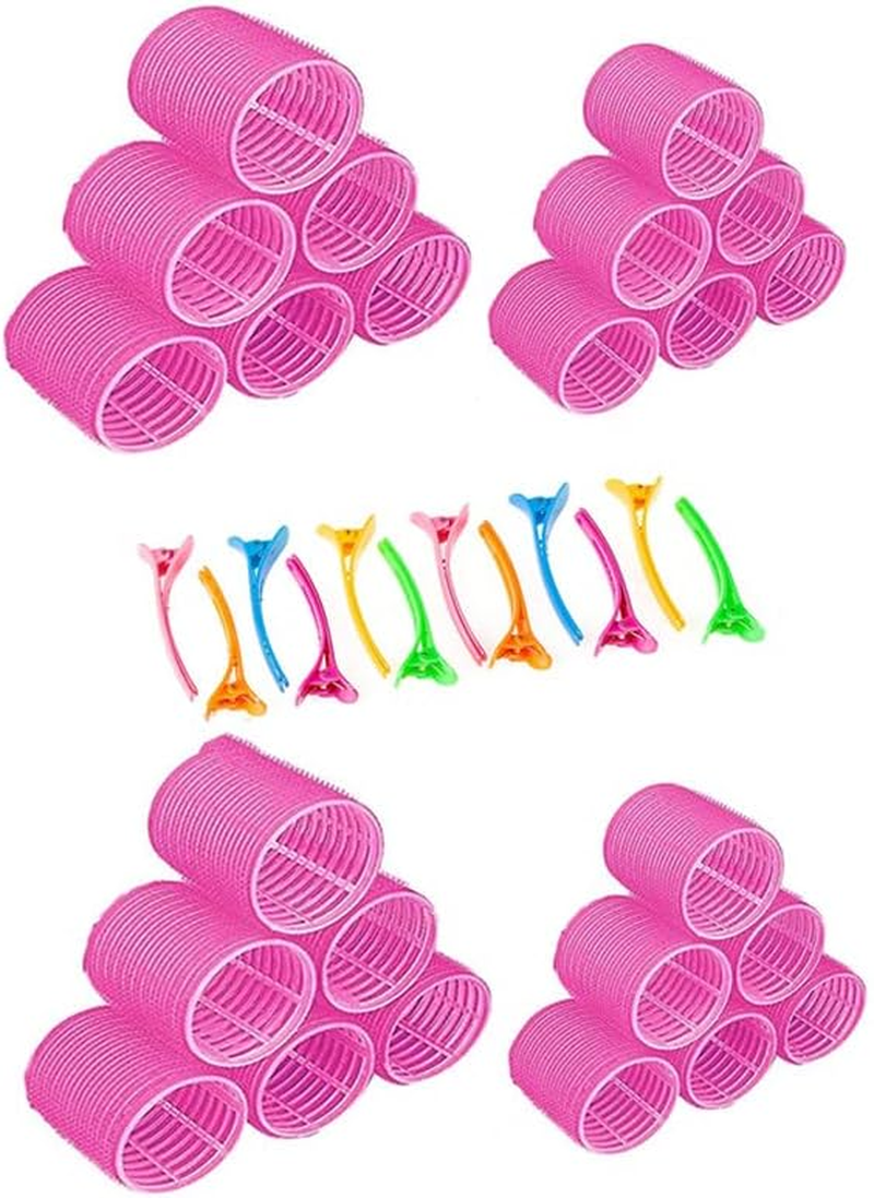 Teogneot Hair Rollers Set 6 Mm, 48 Mm and 12 Pieces Duckbill Cutting Clips For image number 1