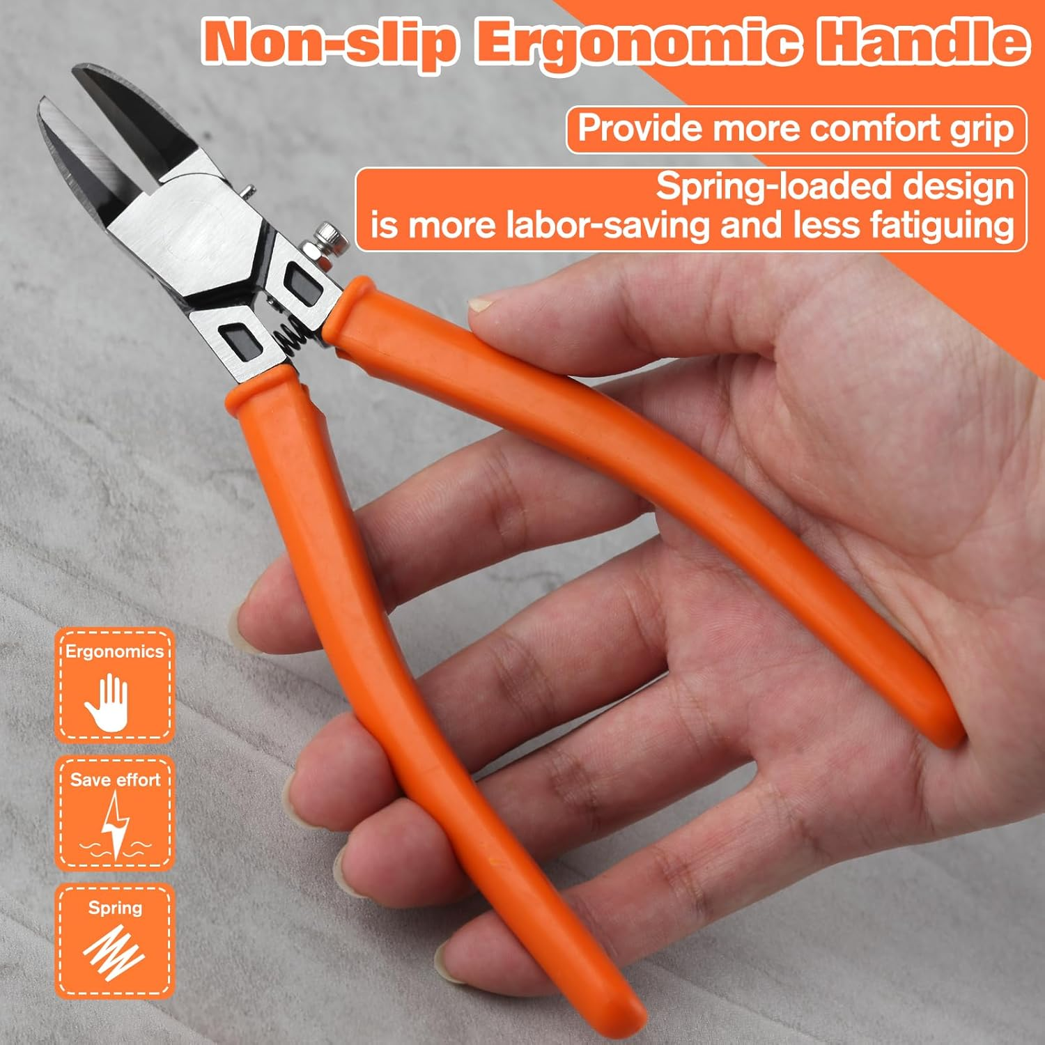 SPEEDWOX Wire Cutter 38 Angled Flush Cutters for Electronic Components Ultra Sharp Side Cutters Wire Scissors for Jewellery Making Cutting Soft Wires, Electronics Zip Tes image number 1