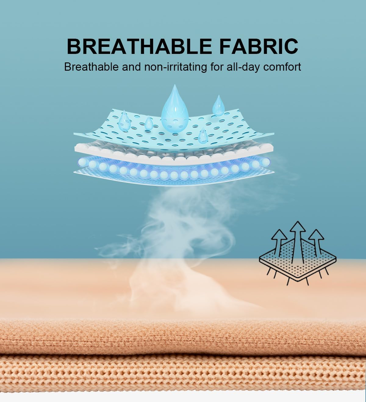 2 Pairs of Medical Compression Stockings for Men and Women, 20-30 Mmhg, Class 2, Closed Toe, Graduated Support, Support Stockings for Varicose Veins, Edema, Flight, 2 X Beige, Medium image number 2