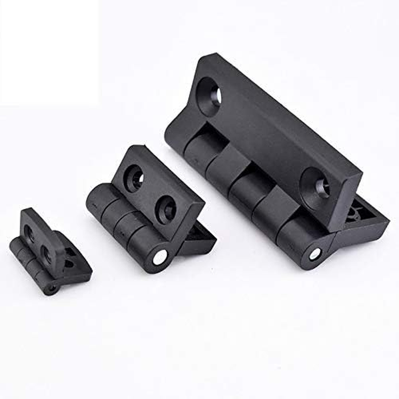 ABS Nylon Hinges, Black Adjustable Folding Door Hinge for Voltage Cabinet/Drawer/Distribution Boxes, 4 Pack, 60 * 50Mm image number 1