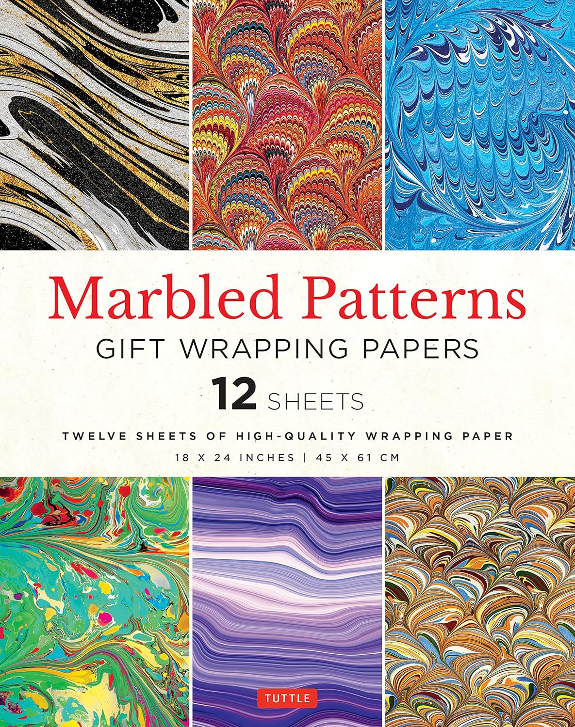 Marbled Patterns Gift Wrapping Paper - 12 Sheets: 18 X 24 Inch (45 X 61 Cm) High-Quality Wrapping Paper image number 4