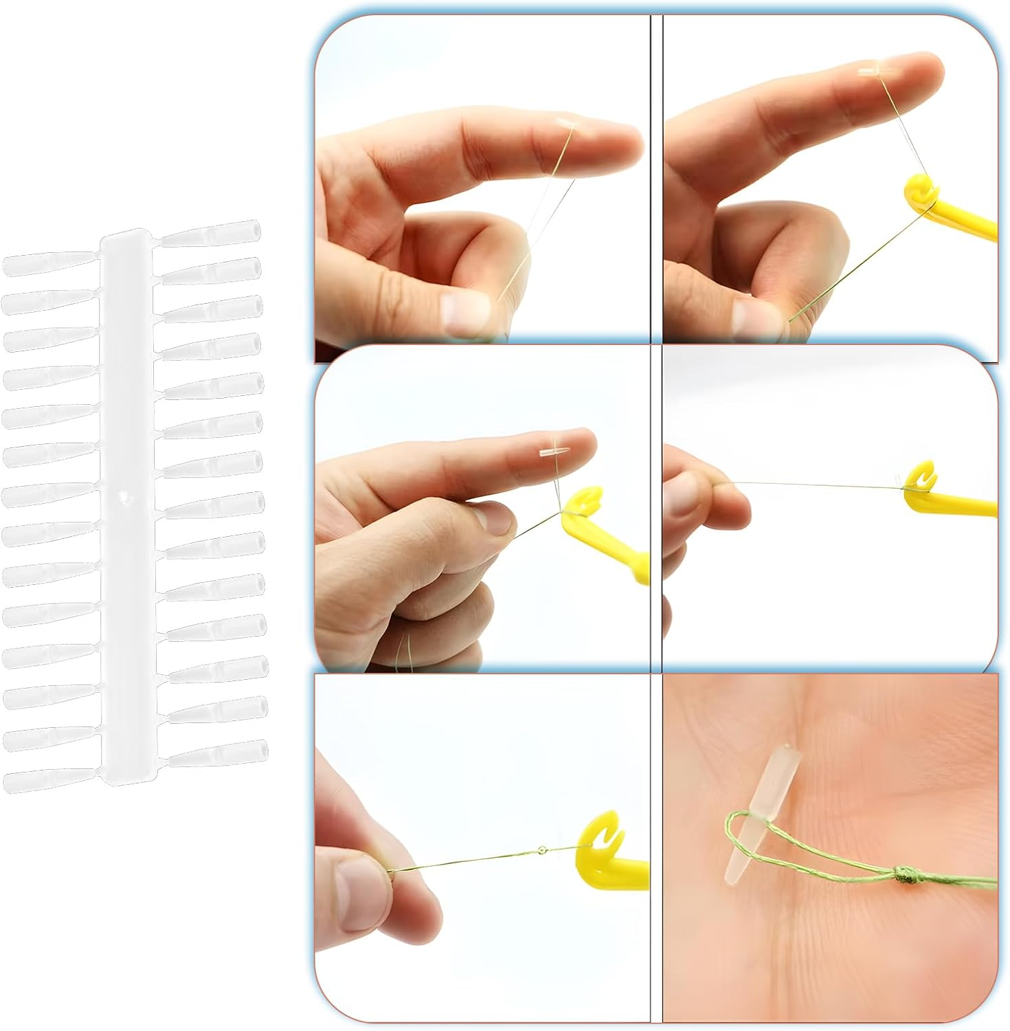 SG Store 168Pcs Fishing Gear European Style Fishing Set Bait Stopper Plastic Stopper Carp Fishing Gear 7Mm and 9Mm Fits Corn Meat Pellet Bait Fishing Gear, Transparent image number 1