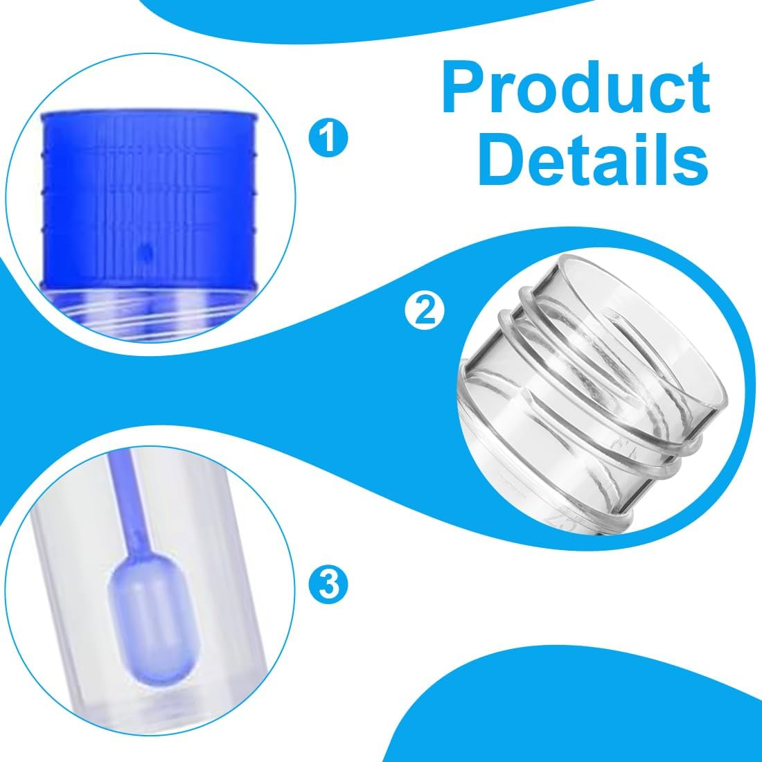 NHPY Pack of 30 Chair Sample Tubes, 15 Ml Tao Pipe, Fecal Sample Tubes Dog and Cat, Chair Tube with Spoon, Chair Sample Collection Aid, Examination Tube for Pets for Testing image number 4