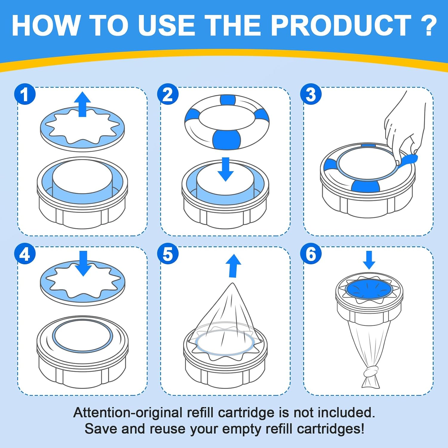 Landtaix Nappy Bin Refill Bags 12-Pack Compatible with Tommee Tippee Twist and Click Refill for All Models Bins,Powerful Odor Lock Nappy Bags Disposable Newborn Baby Diaper Pail Liner Plant Scented image number 5