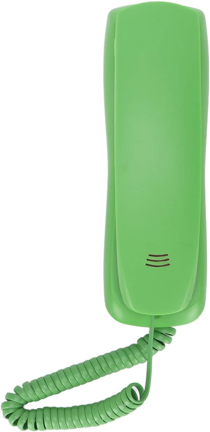 Corded Desk Telephone, Single Line Desk Fixed Telephone with Mute Pause Redial Music Function, Mini Landline Telephones for Home Hotel Office, Wall Mounted(Green) image number 1