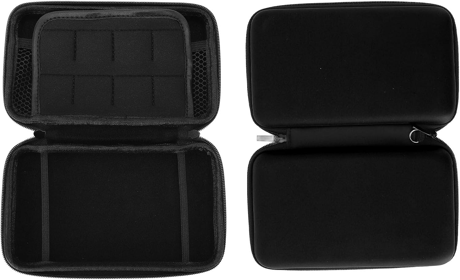 Carrying Case for 3Ds/New 3DS Xl/New 2DS XL, Hard Protective Shell Travel Case, with 8 Game Card Slots & Inner Pocket, Hard EVA Portable Console Protective Pouch (Black) - Black image number 6