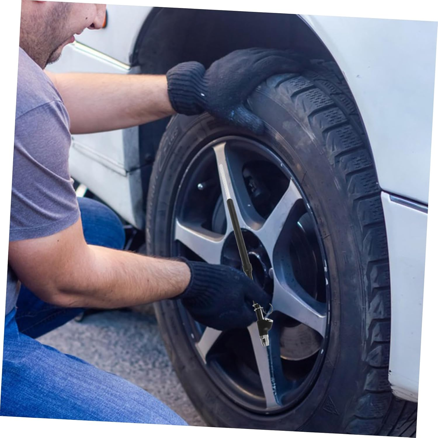 BUGUUYO Heavy Duty Dual Head Tire Pressure Gauge for Trucks Cars Rvs and Bikes Accurate Metal Wheel Gauge Tester with Dual Scale Pen Design Durable Construction for Safe Long Distance image number 5