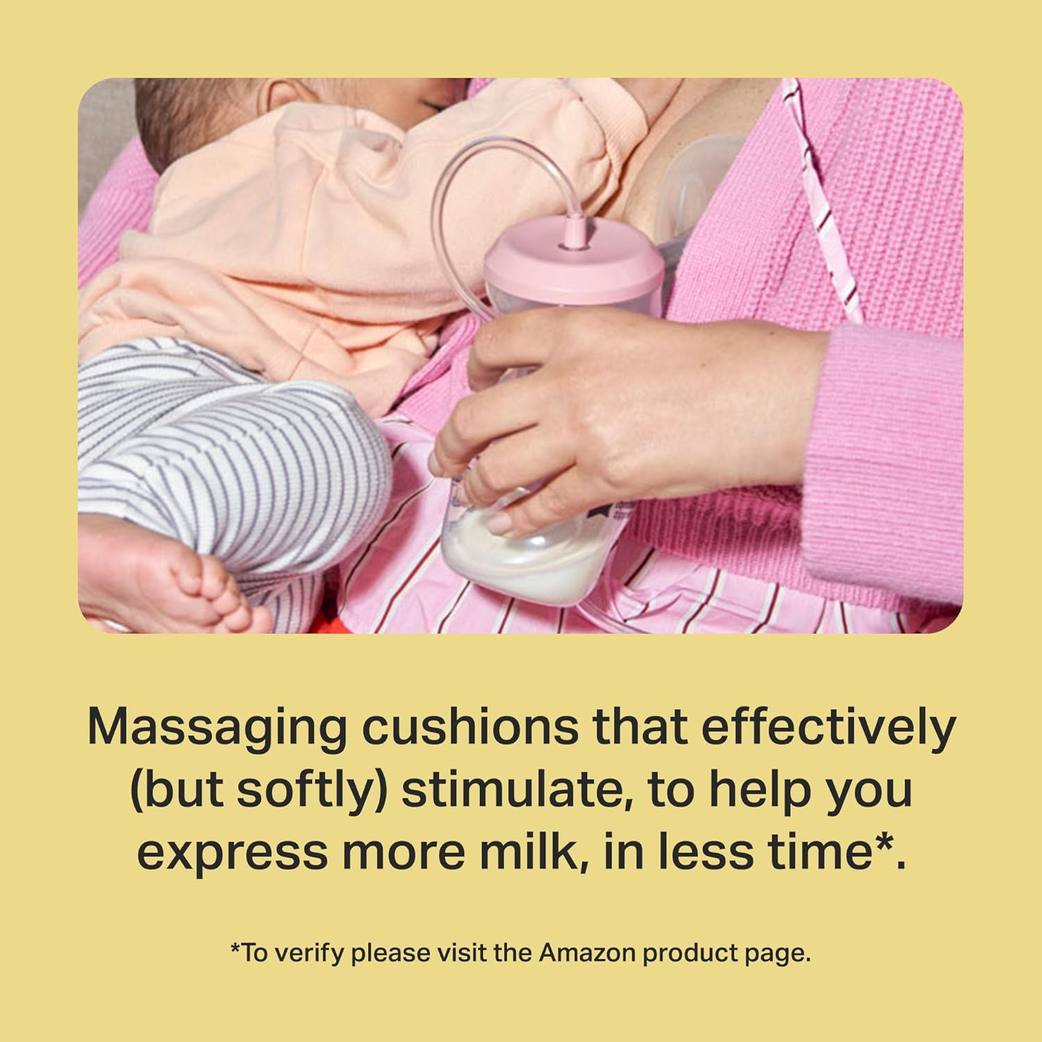 Tommee Tippee Made for Me Single Electric Breast Pump, Strong Suction, Soft Feel, USB Rechargeable, Quiet, Portable, Express Modes, Baby Bottle Included image number 1