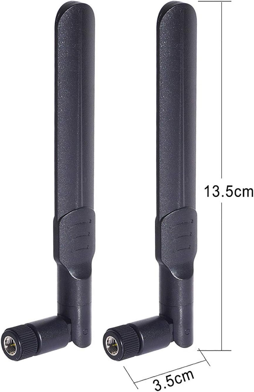 Bingfu Dual Band Wifi 2.4Ghz 5Ghz 5.8Ghz 8Dbi SMA Male Antenna (2-Pack) for Wireless Vedio Security IP Camera Recorder Surveillance Recorder Truck Trailer Rear View Backup Camera Reversing Monitor
