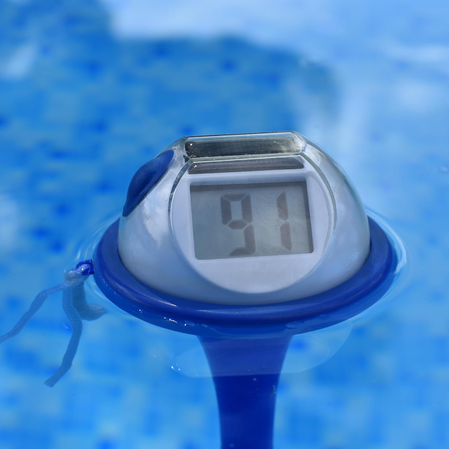 GAME Solar Digital Pool & Spa Floating Double Screen Thermometer, Solar Powered, Fahrenheit & Celsius, Double-Sided Screen, LCD Display, Dark Blue image number 5