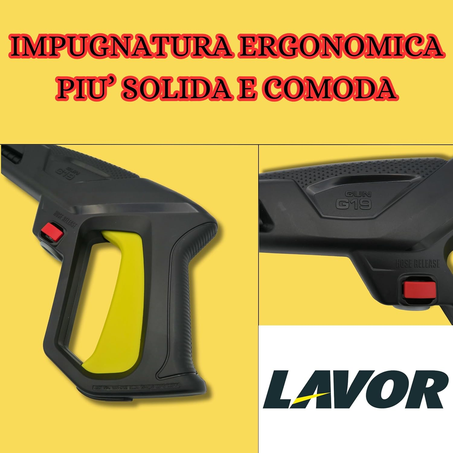 Lavor G'19 Gun &ndash; New Improved and Ergonomic Version. Suitable for All Cold Water Pressure Washers with Quick Coupling image number 6