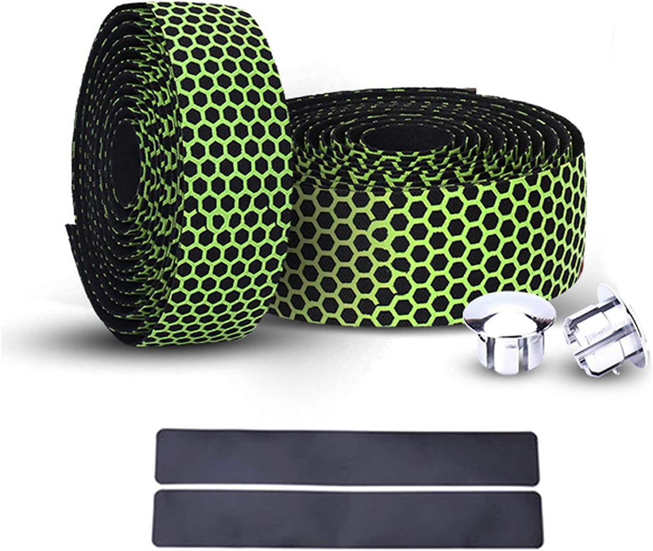 PLATT Handlebar Tape Road Bike Bicycle Bar Tape Superior Breathable Hexagon Non-Slip Bike Handlebar Tape Bike with Bar End Plugs