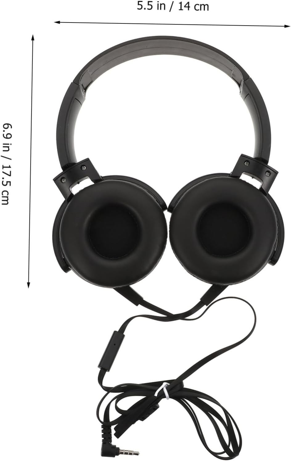 KOMBIUDA Wired Noise Reduction Head-Mounted Headset Microphone Portable Headphone for Computer and Laptop Black Wired Stereo Earphone for Gaming and Work image number 1