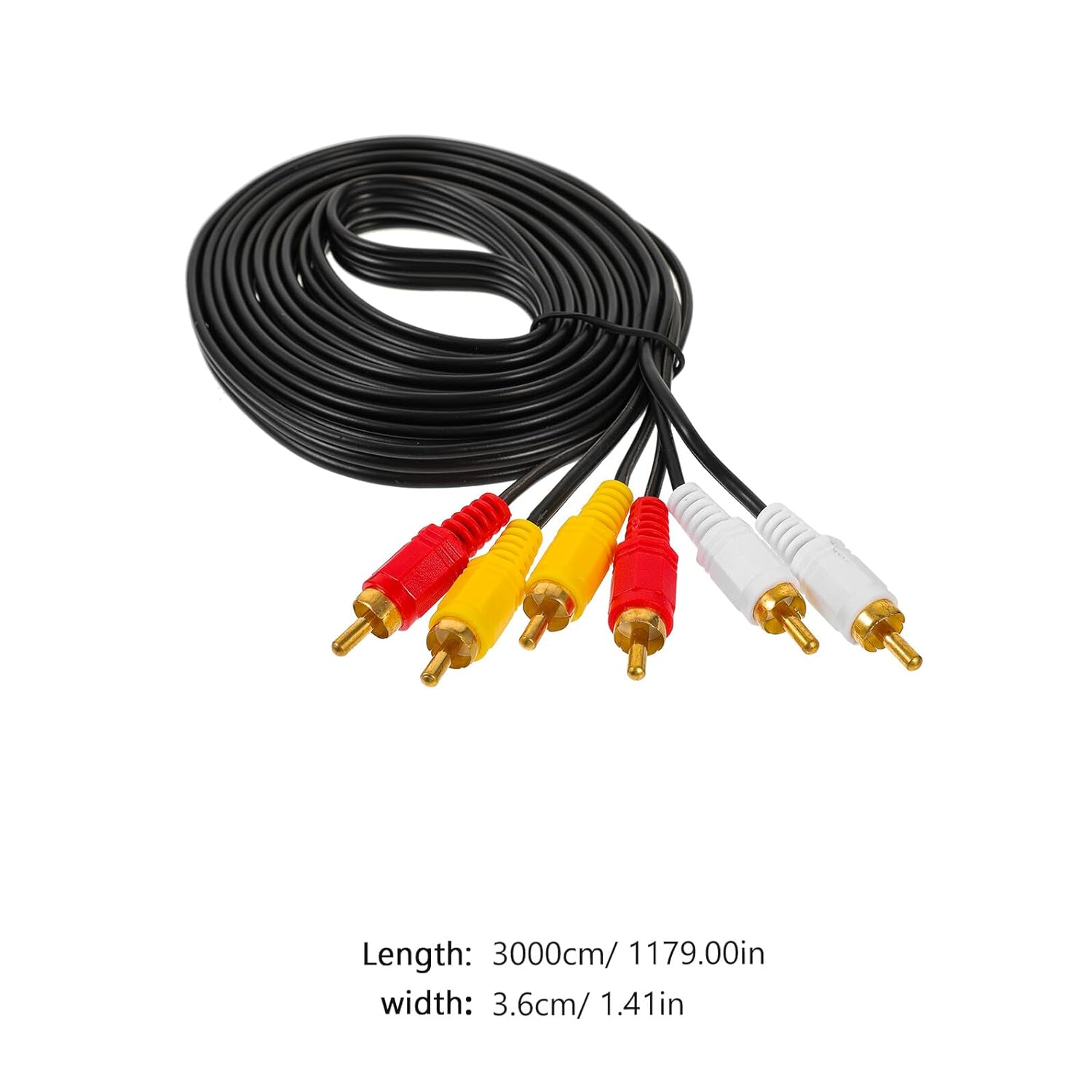 DECORNIJIA to Stereo Av Cable Male to Male Tv Cord for DVD Vcd Box Connection PVC Copper Audio Video Wire with Stable Signal Transmission Replacement Av Wire for Home Entertainment