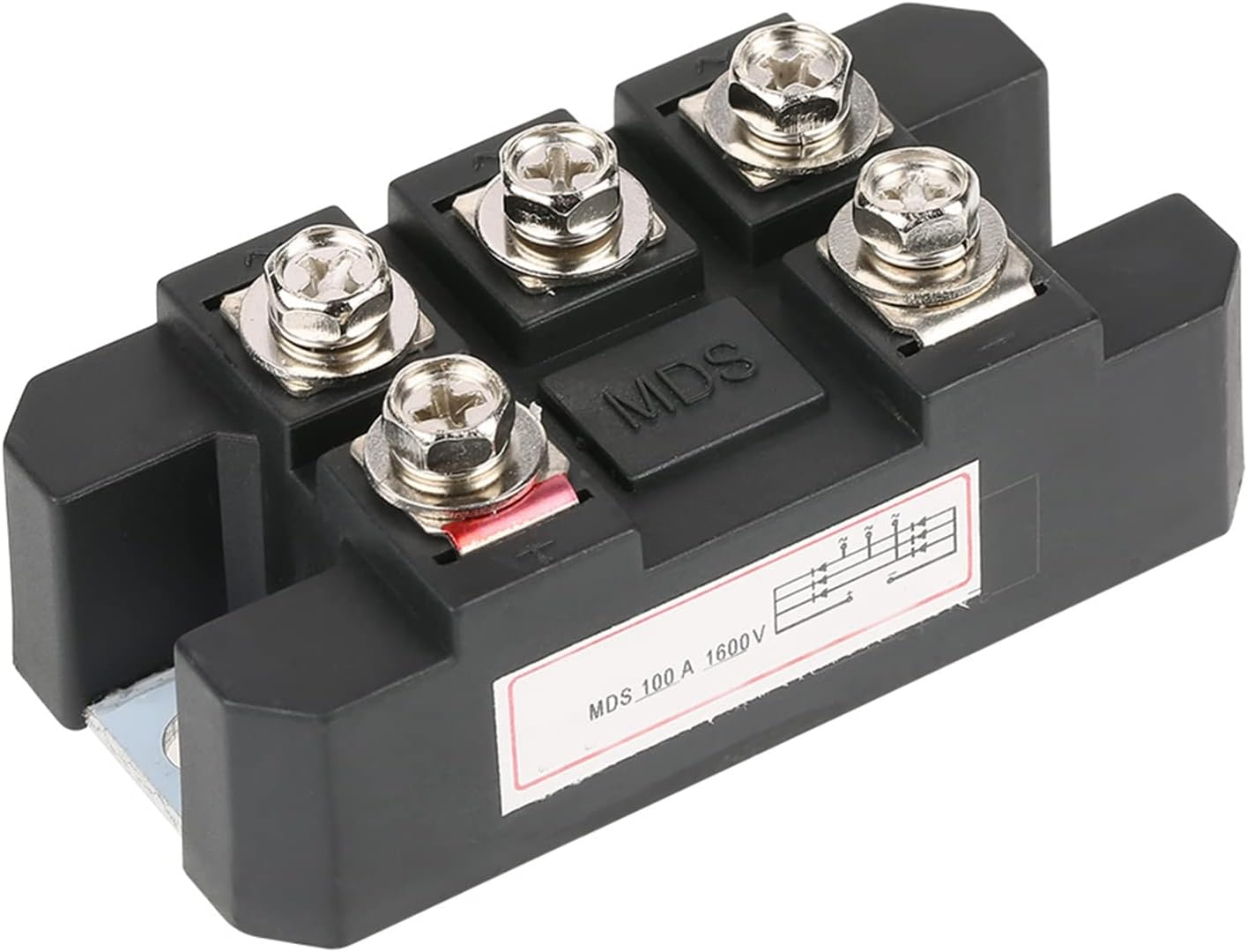 MDS100A Black Three Phase Diode Bridge Rectifier 100A High Power 1600V Suitable for Power Supply image number 5