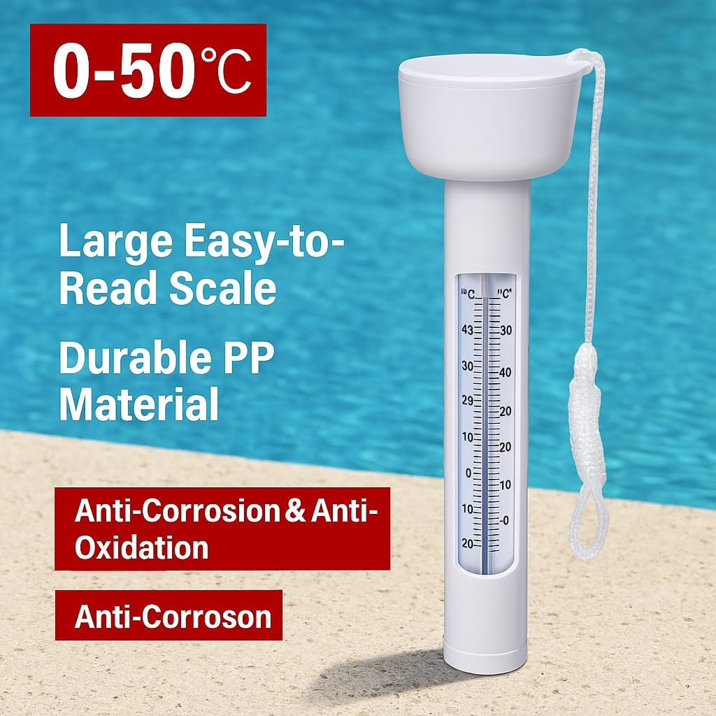 Water Temperature Thermometer &ndash; Accurate Thermometer for Pools, Spas, Fish Tanks, and Aquariums image number 1