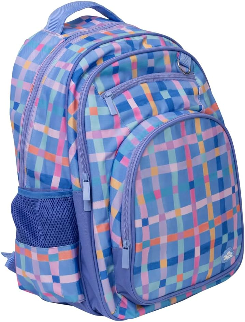 Big Kids Backpack, Kids Backpack, Schoolbag,School Bag, School Backpack - Pastel Plaid image number 3