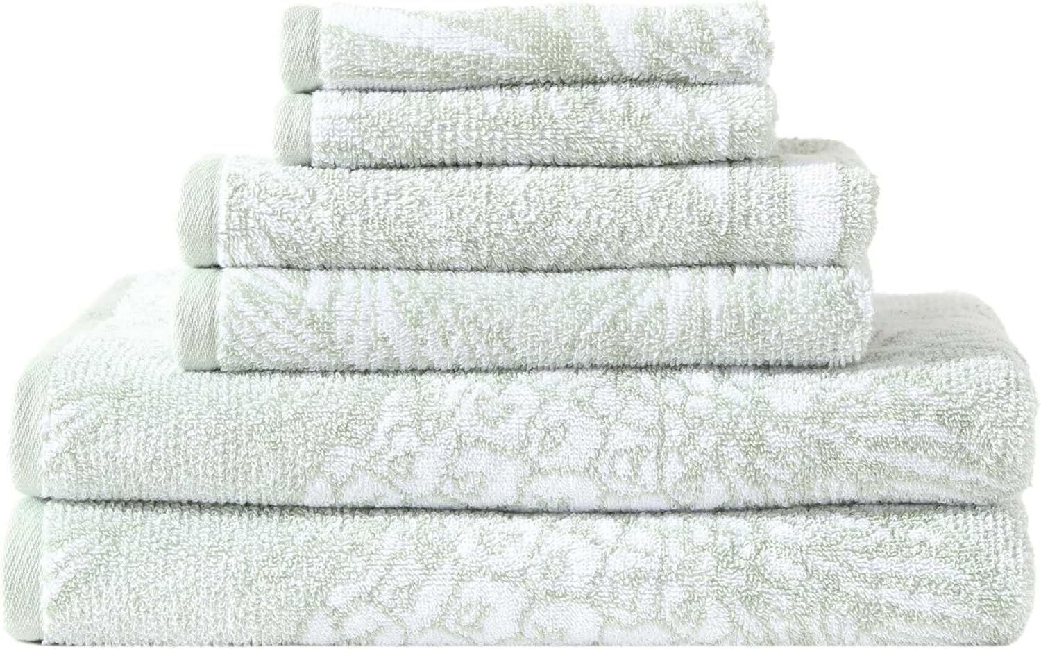 Tommy Bahama - Bath Towels, Soft & Absorbent Cotton Towels, Oeko-Tex Certified (Pineapple Venture Green, 6-Piece)