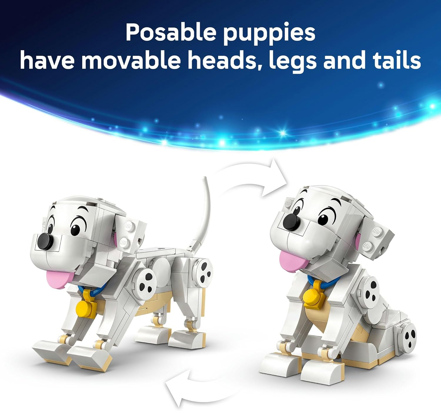 LEGO&reg; Disney Lucky & Penny 101 Dalmatians Puppies 43271 Building & Construction Toy, Buildable Toy Character for Kids Aged 6+, Fun Playset for Girl, Boys or Fans, Kids Toys for Girls 6-8 image number 2