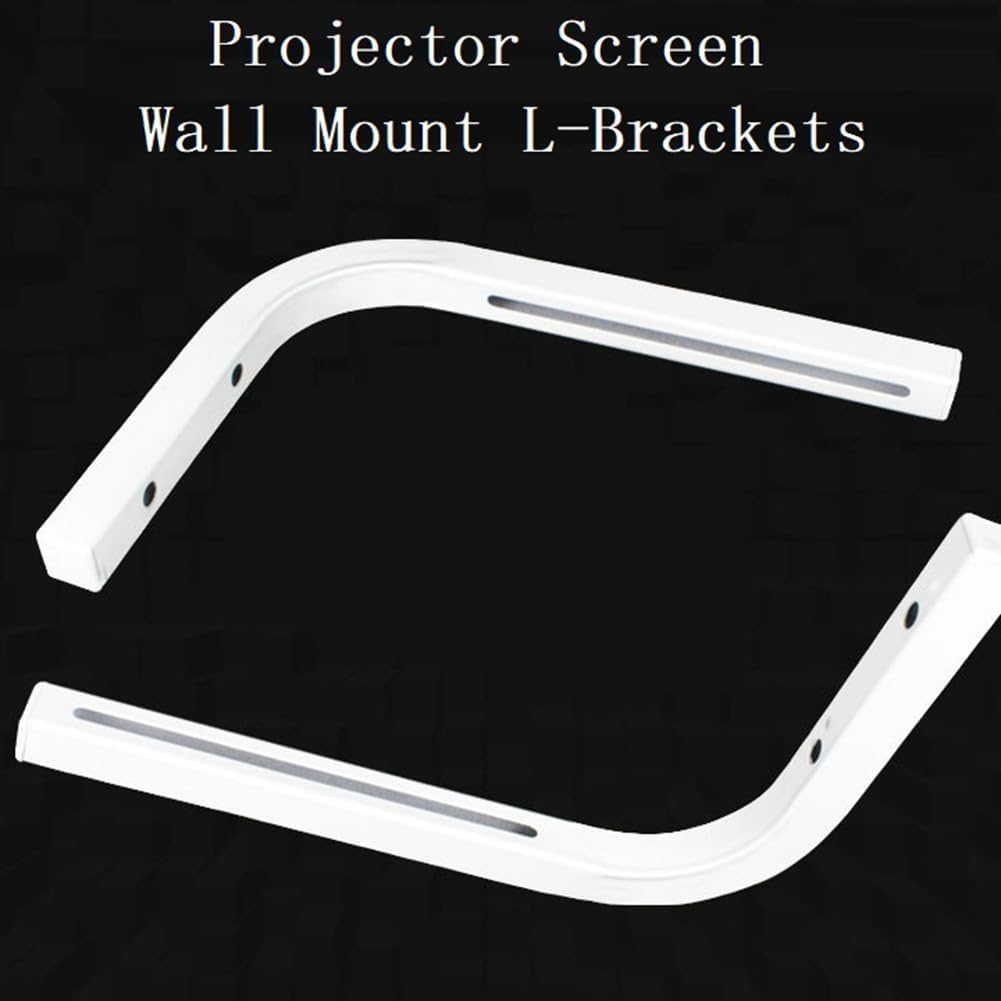 90 Degrees Projector Screen Wall Mount L-Brackets Projection Screen Hanger Adjustable Mount for HD Projector Screens image number 4