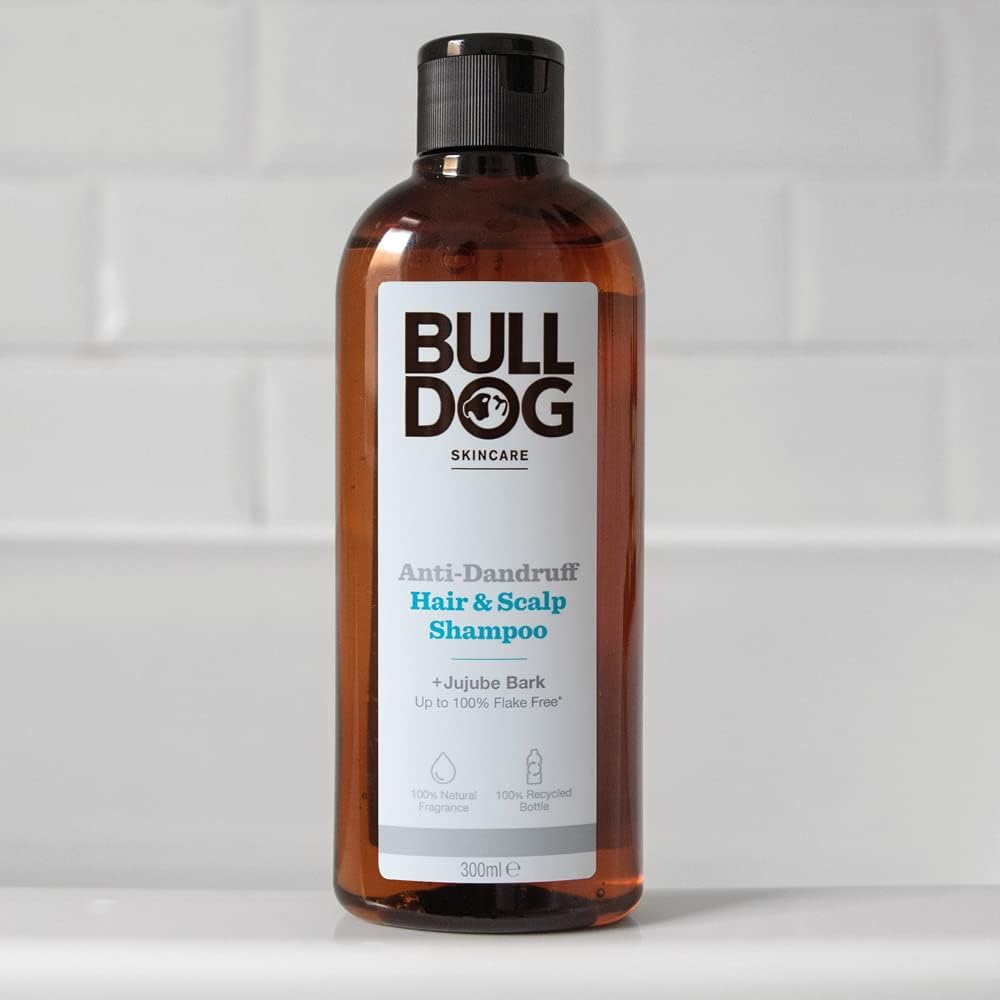 Bulldog Skincare for Men - Anti-Dandruff Hair & Scalp Shampoo 300Ml, with Jujube Bark, 100% Natural Fragrance, Recycled Bottle, Vegan, Dandruff-Relief, Cleanse & Soothe image number 2