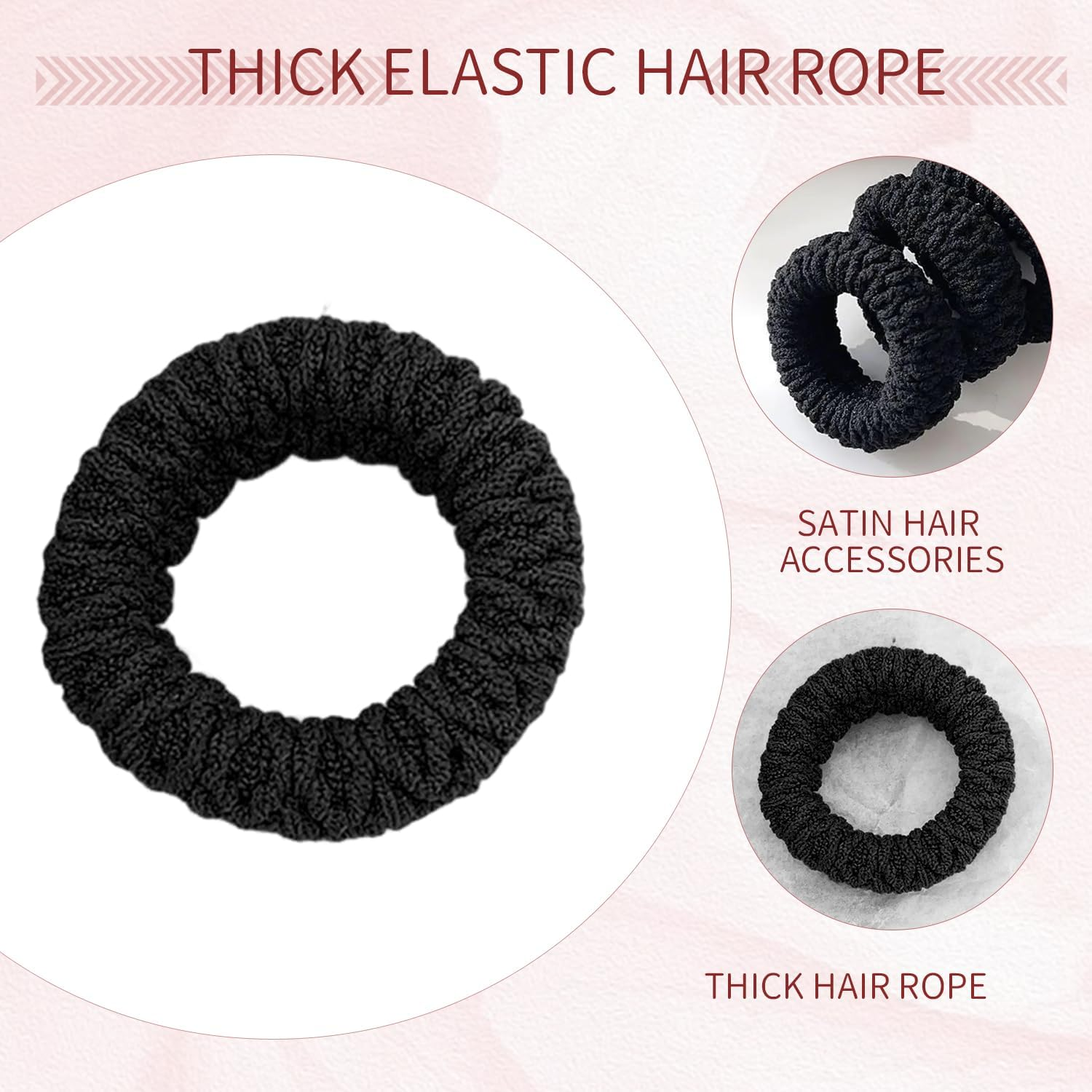Pack of 30 Hair Ropes, Thickened Elastic Hair Band, Daily Pendulum Hair Band, Curly Hair Band, Suitable for Sports, Travel, Work (Black, White)