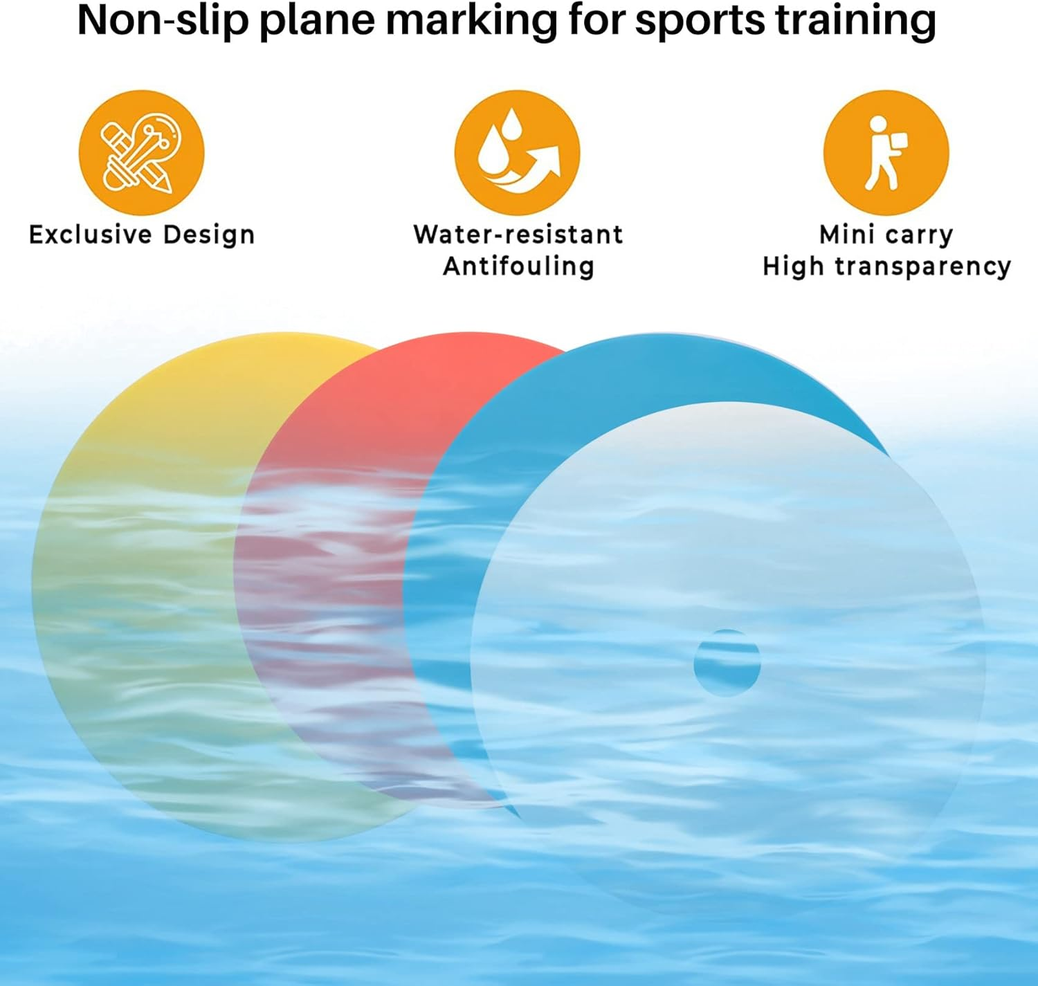 Hcskoss 10Pack Spot Markers Flat Disc Markers Poly Vinyl Spot Markers Non- Spots Markers Agility Markers Floor Dots Football Basketball Sports Speed Agility Training Markers for Sports Training image number 6