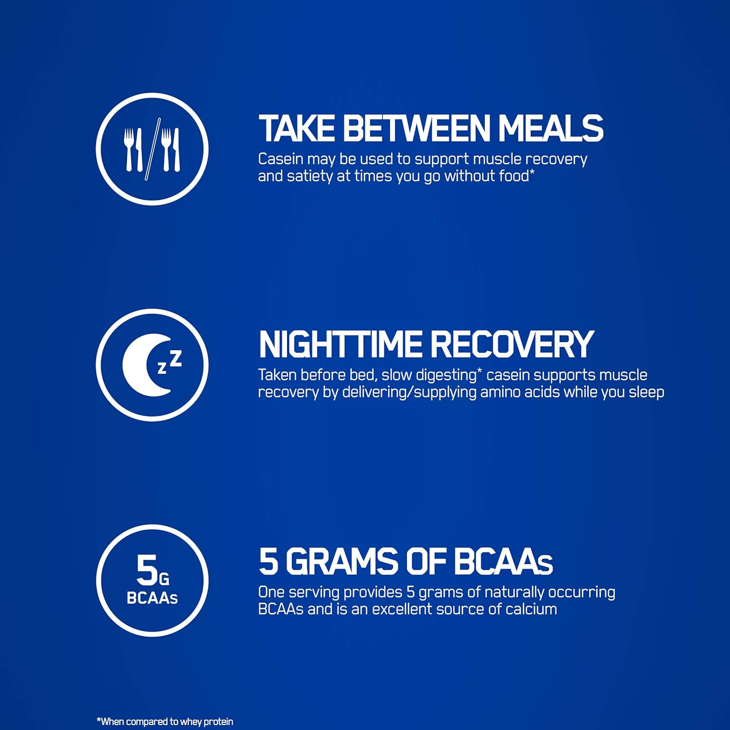 OPTIMUM NUTRITION Gold Standard 100% Casein Protein Powder, Vanilla Flavour 1.75Kg - [2024/2025 Plastic Neck Band Packaging May Vary] image number 4