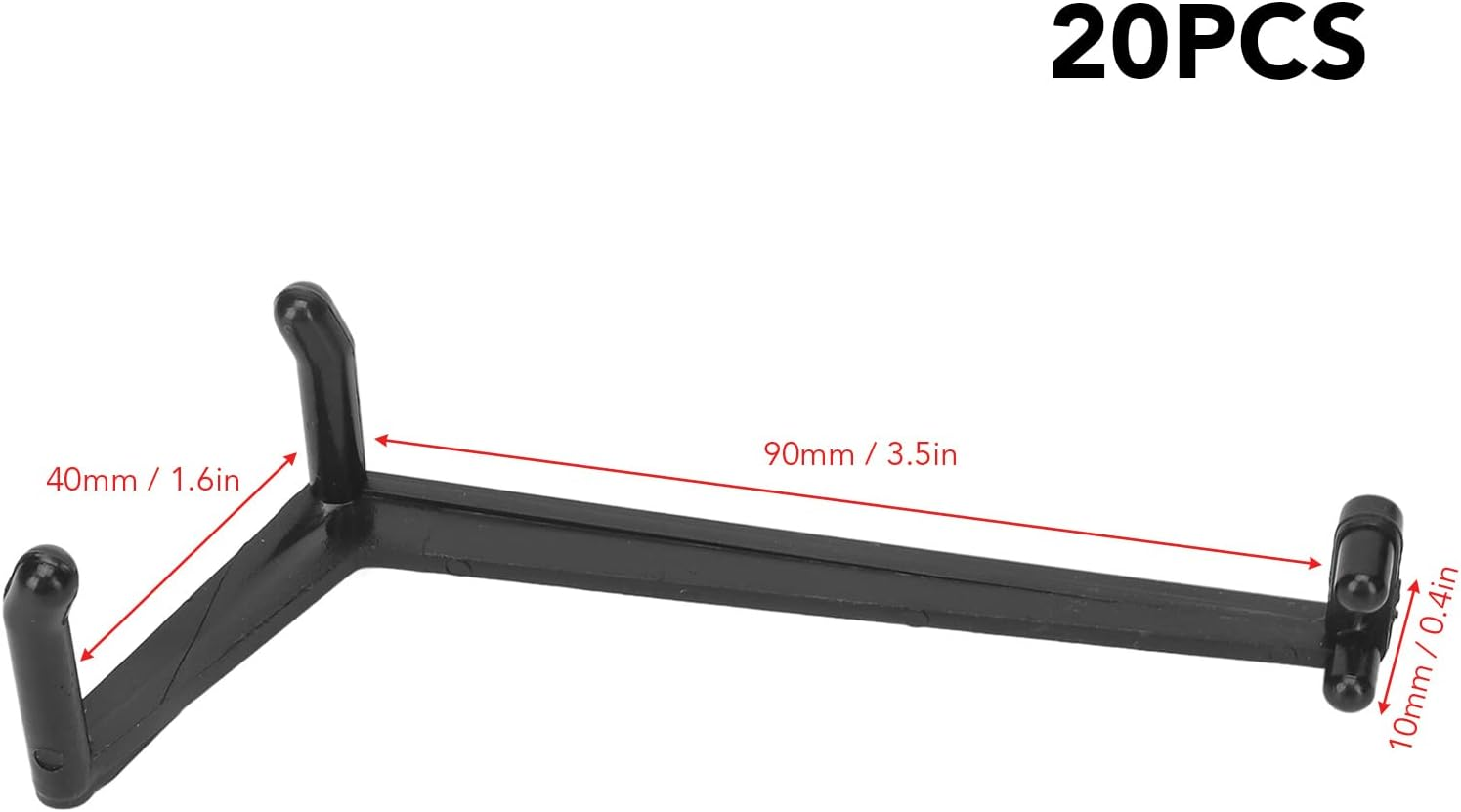 Eulbevoli 20Pcs Fruit Branch Spreader, Pressureresistant High Hardness Plastic Tree Branch Limbspreader, Appletress Branches Support, Branch Bend for Gardening Black image number 3