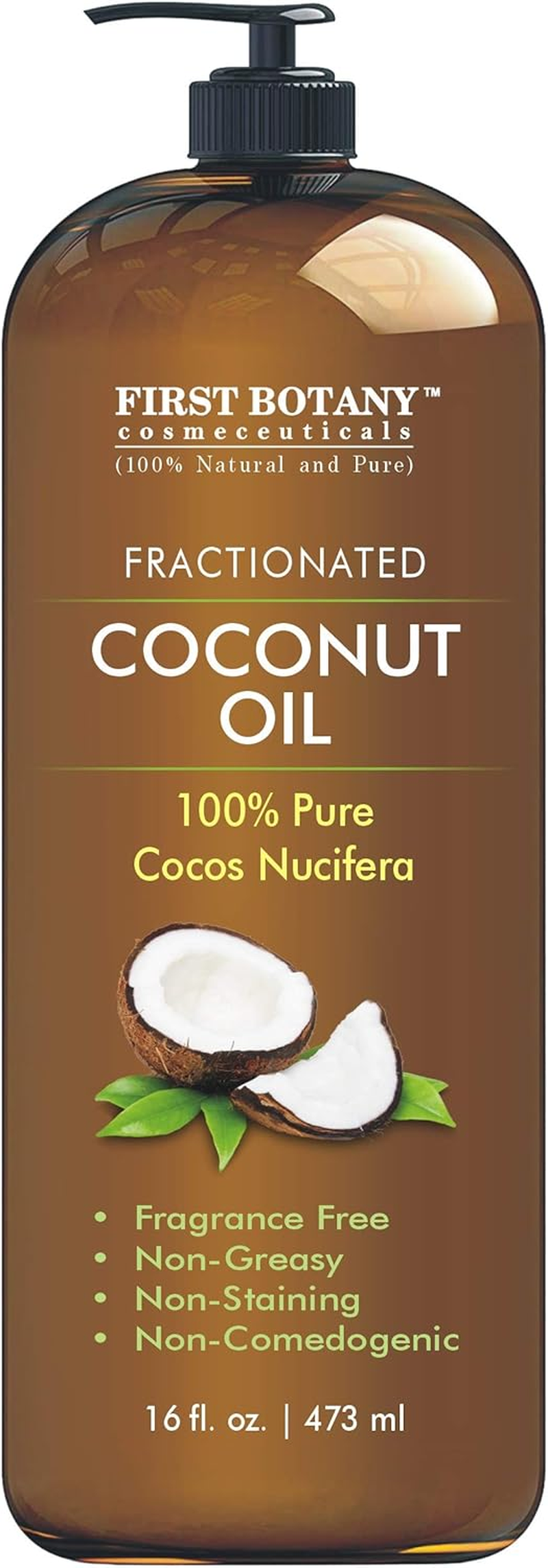 Fractionated Coconut Oil 470Ml - 100 Natural & Pure MCT Coconut Oil for Hair, Skin,And Aromatherapy Carrier Oil , Massage Oil,Best Skin Moisturiser - UV Resistant BPA Free Bottle image number 3