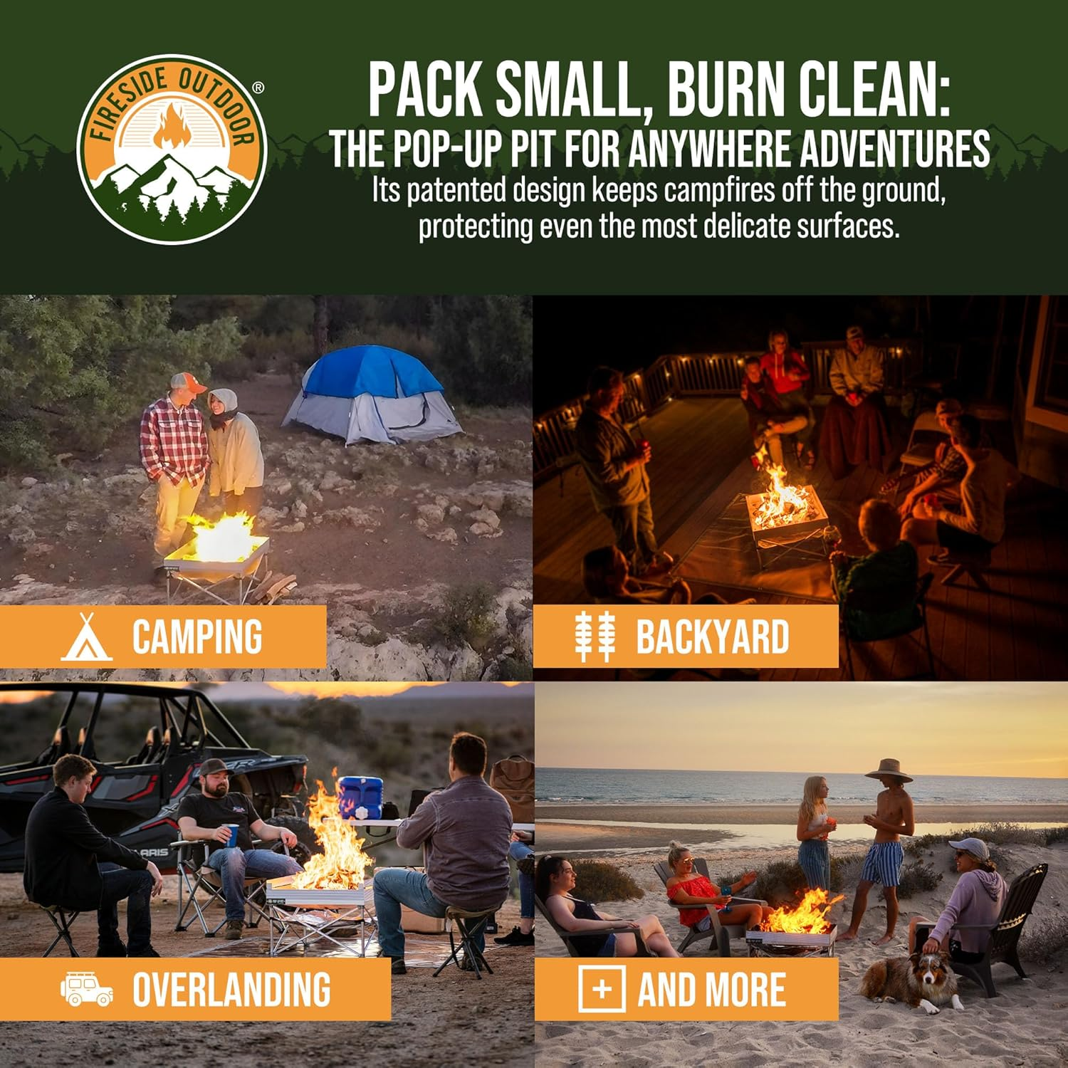 Campfire Defender Protect Preserve Pop-Up Pit 24" Fire Mesh image number 2