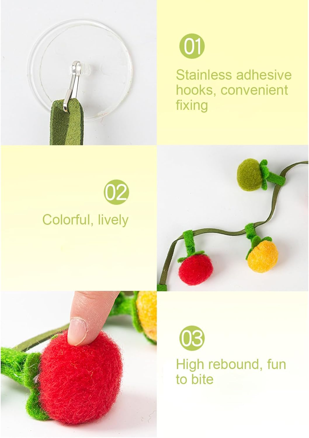 Shurzzesj Cat Toy with Catnip,Kitten Plush Catnip Toys | Boredom Animals Interactive Companion Tomato Shape for Backyard Park Living Room Bedroom image number 1