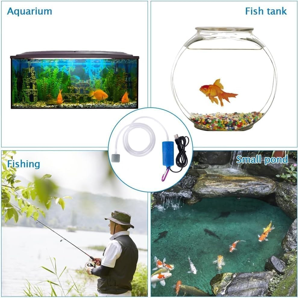 5V Mini Aquarium Air Pump Usb,Portable Mini USB Aquarium Fish Tank Oxygen Air Pump Mute Energy Saving Supplies Accessories,Small Silent Aquarium Air Pump,Fish Tank Air Pump image number 1