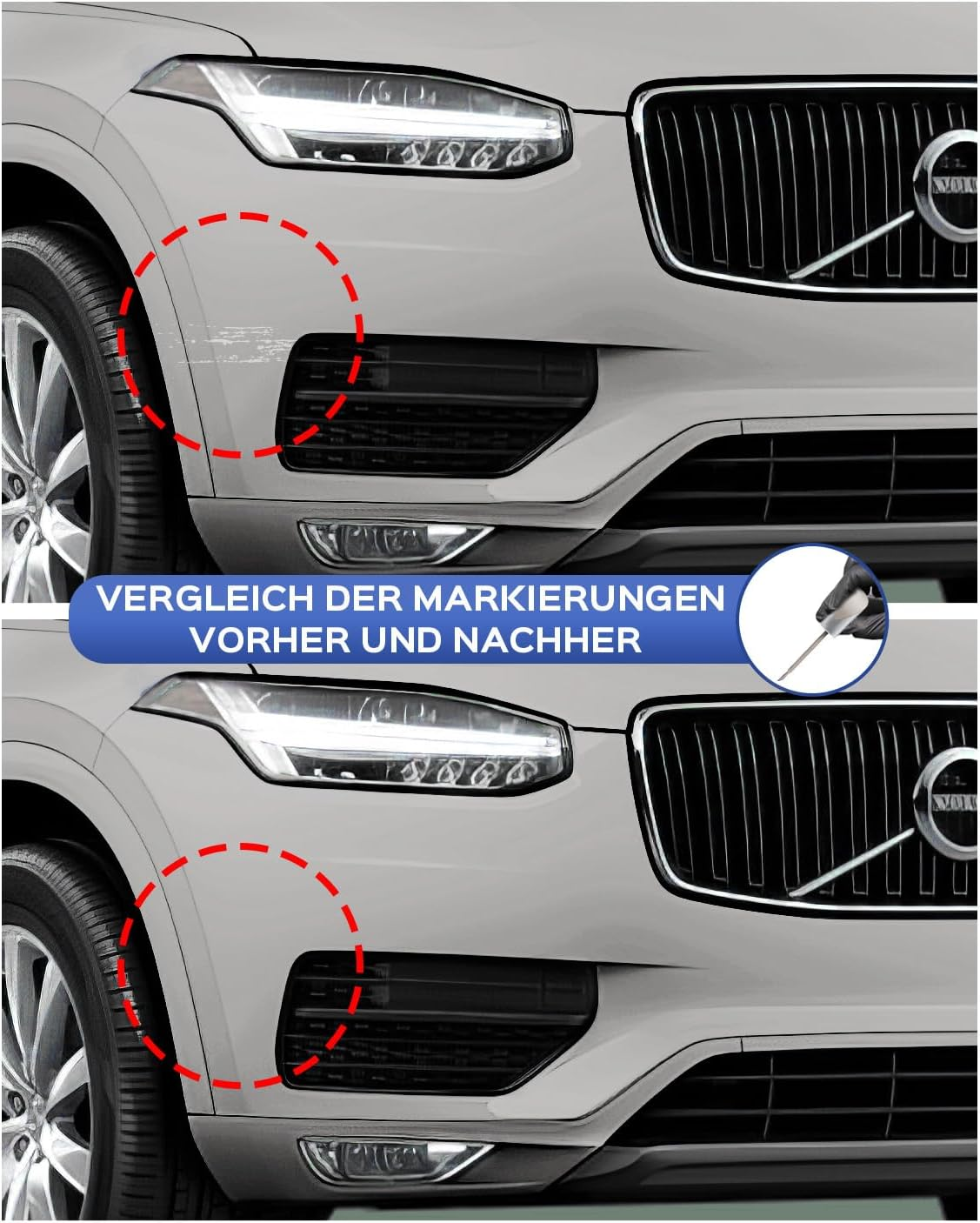 443 Moondust Metallic Touch up Paint Compatible with Volvo C70/S70/S80/V70 Exact Match for Chips and Scratches