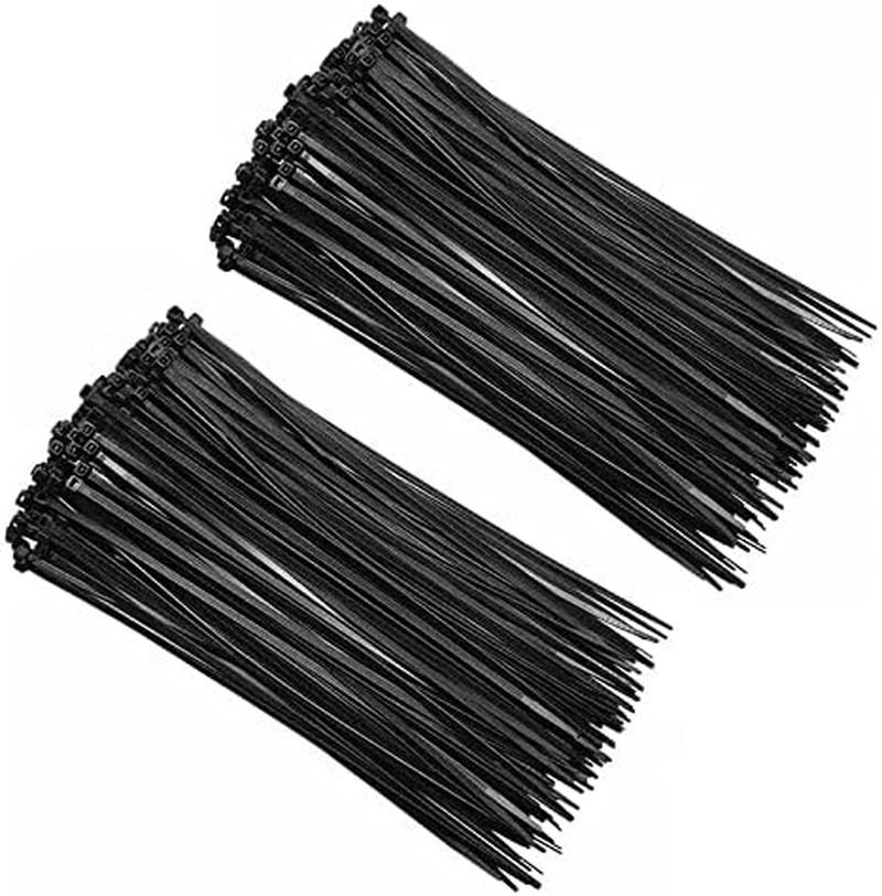 Costcom Cable Ties Zip Ties Nylon UV Stabilised 100/200X Bulk Black Cable Tie Bulk Black Zip Ties for Home, Office & Industrial Applications (5.00Mm X 300Mm, 200X)