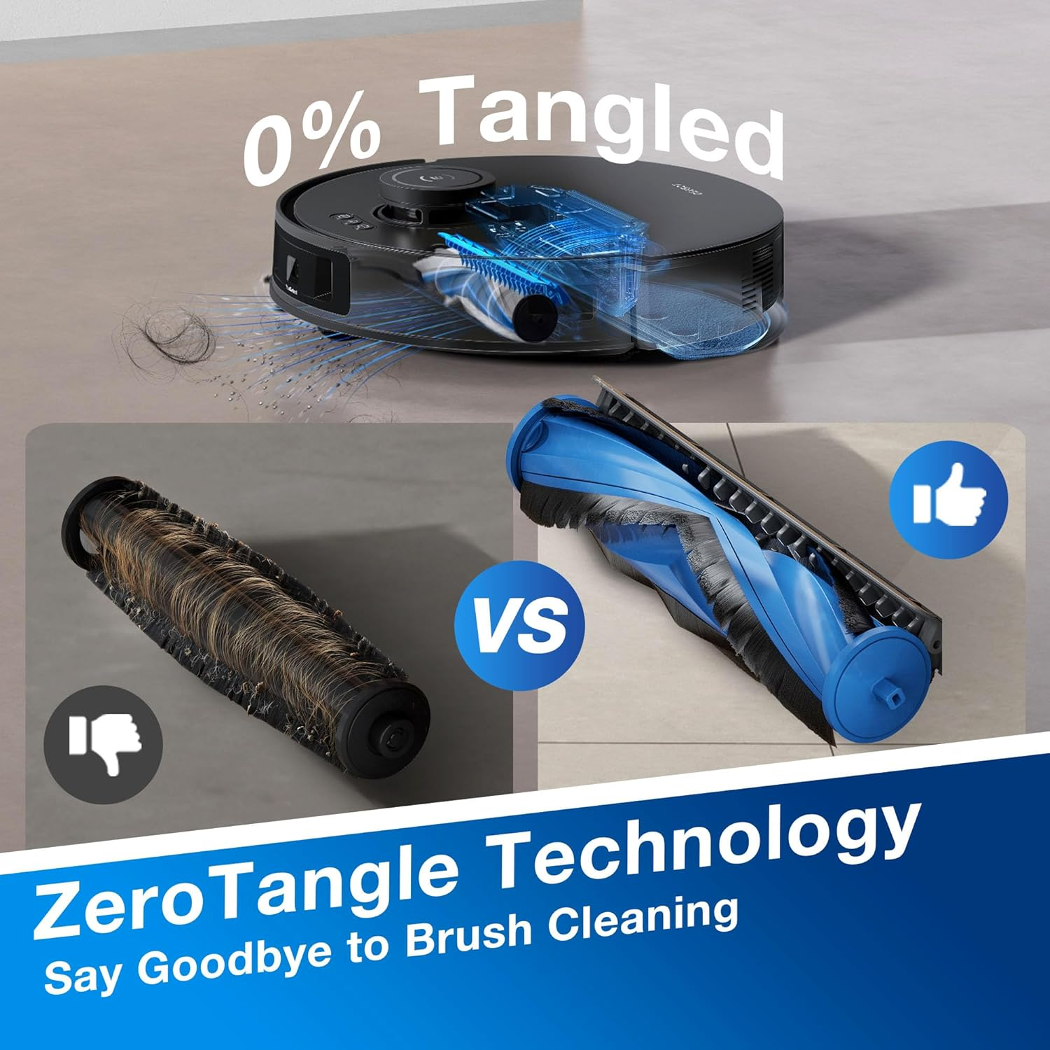 ECOVACS DEEBOT N20 Robot Vacuum Cleaner and Mop,8000Pa Strong Suction, Zerotangle Brush, 300 Minutes Runtime,Truemapping Intelligent Path Planning image number 3