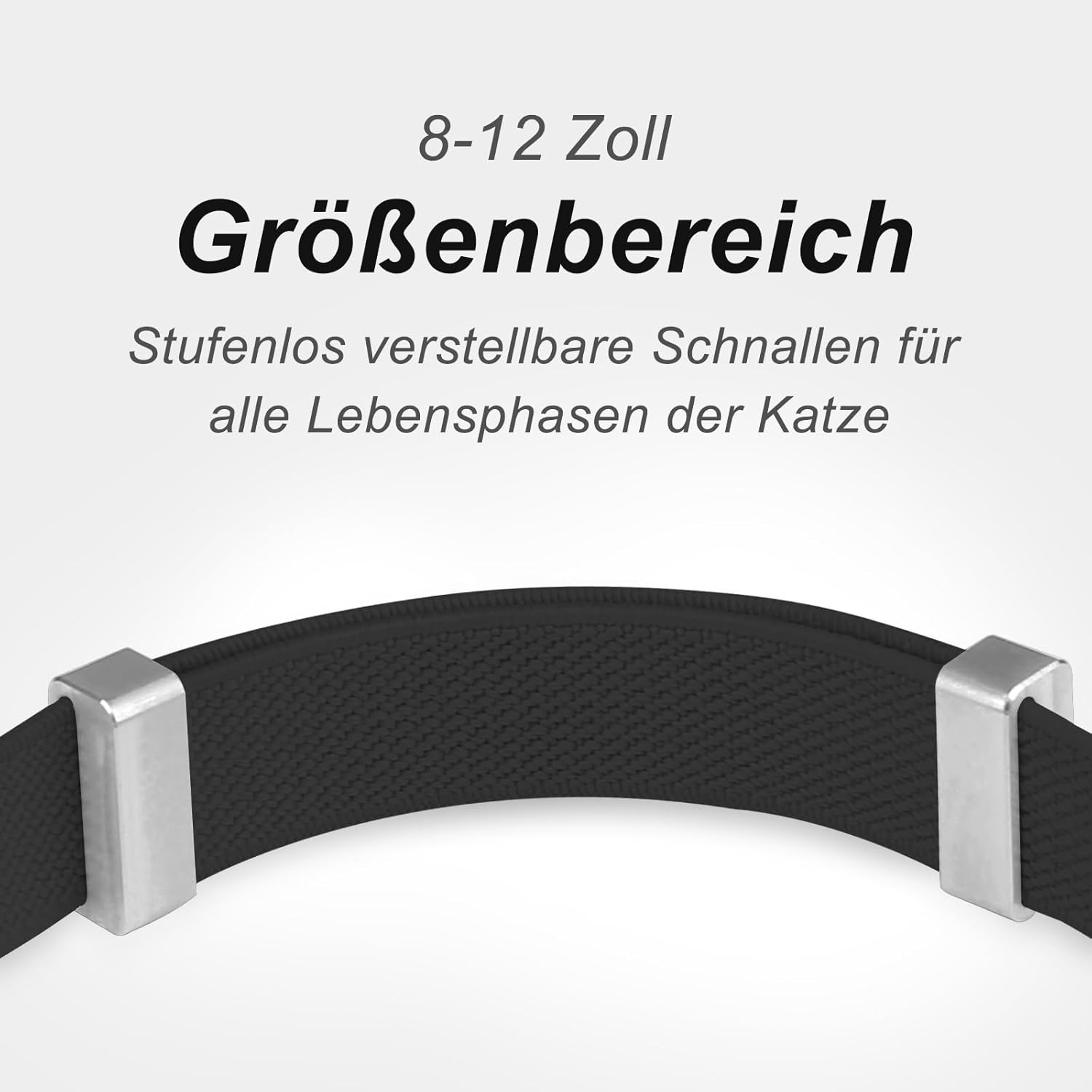 Airtag Cat Collar, Elastic GPS Kitten Collar with Air Tag Holder, Lightweight and Comfortable, Stretchy Cat Tracker Collars for Cats, Kittens and Puppies, 8-12 Inches, Black image number 5