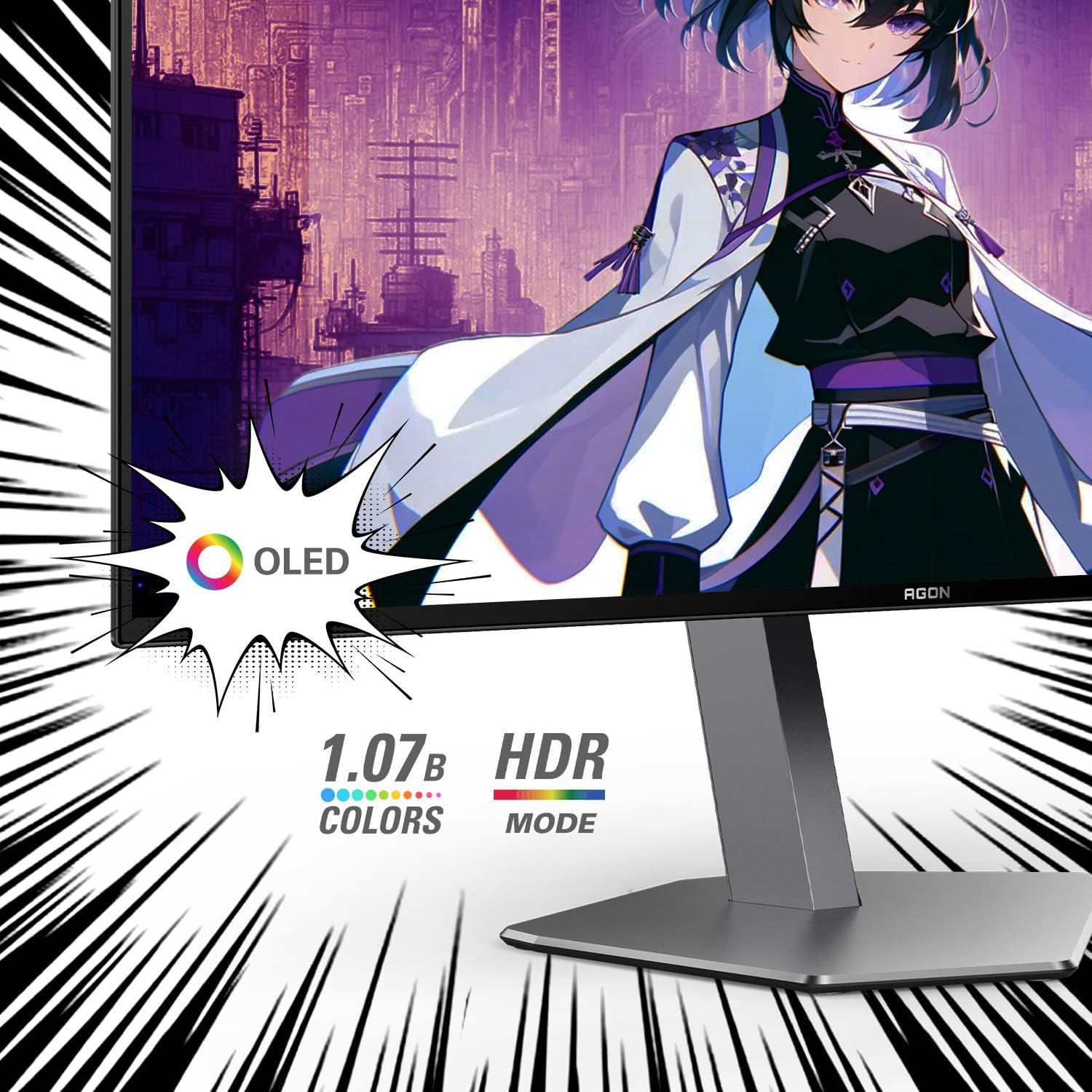 AOC Agon AG276QZD OLED G-Sync Compatible 0.03Ms GTG 240Hz Gaming Monitor image number 1